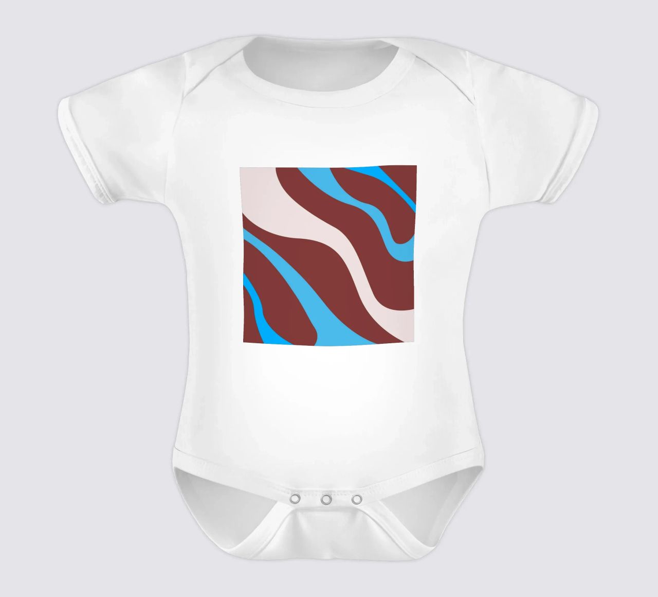 linee ondulate casuali body neonato maniche corte da pastel color shape