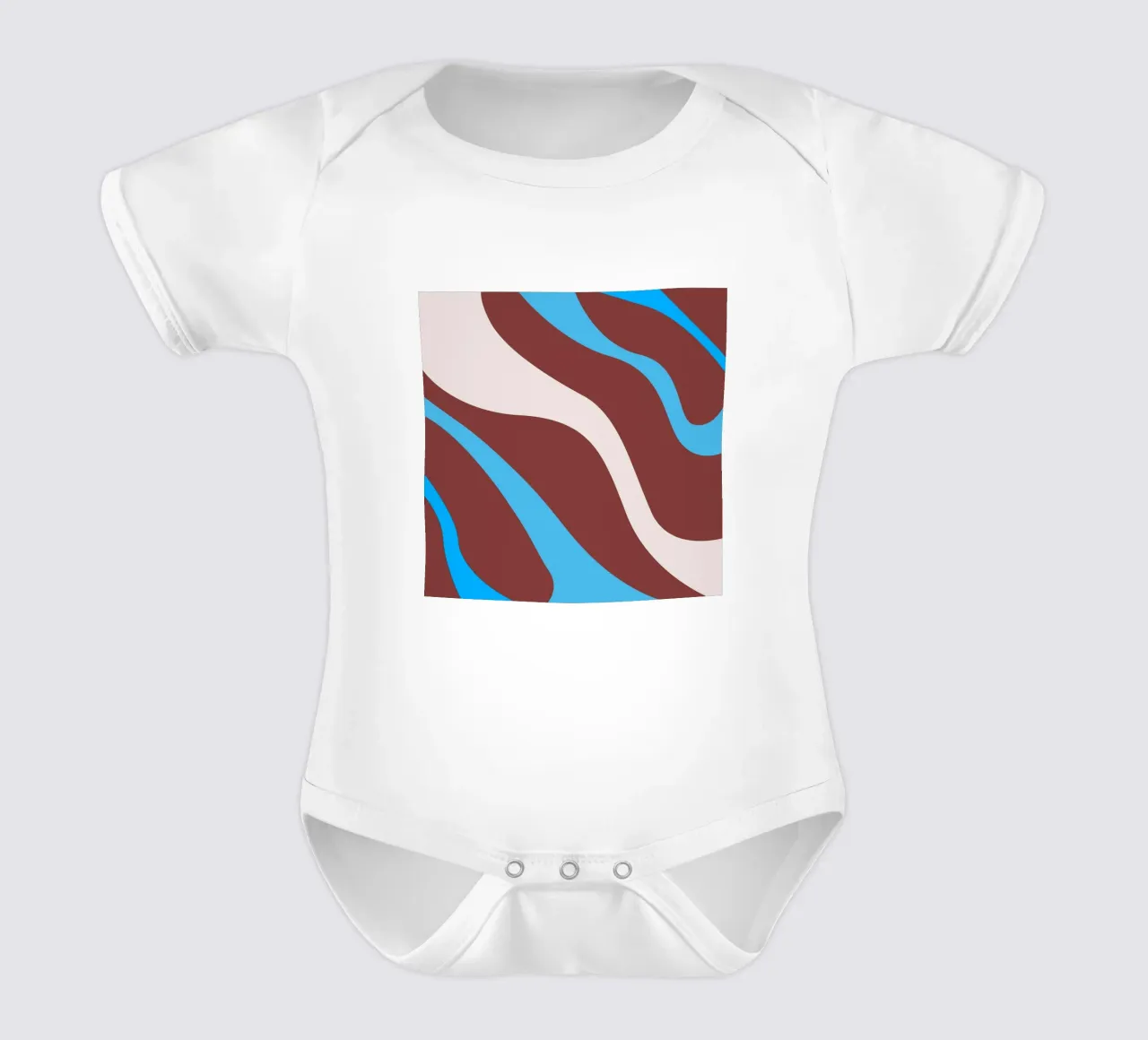 linee ondulate casuali body neonato maniche corte da pastel color shape