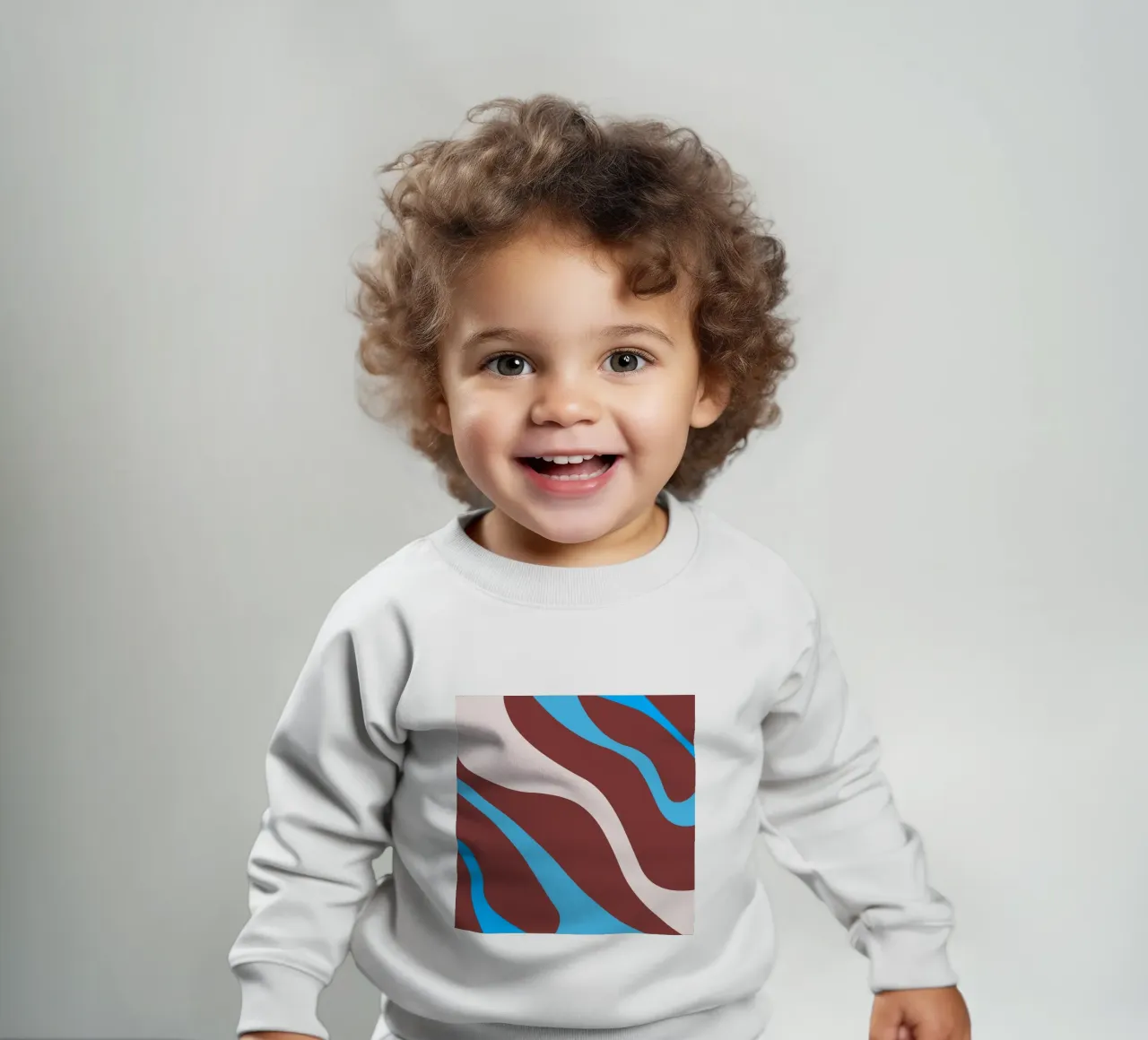 linee ondulate casuali felpa neonato da pastel color shape