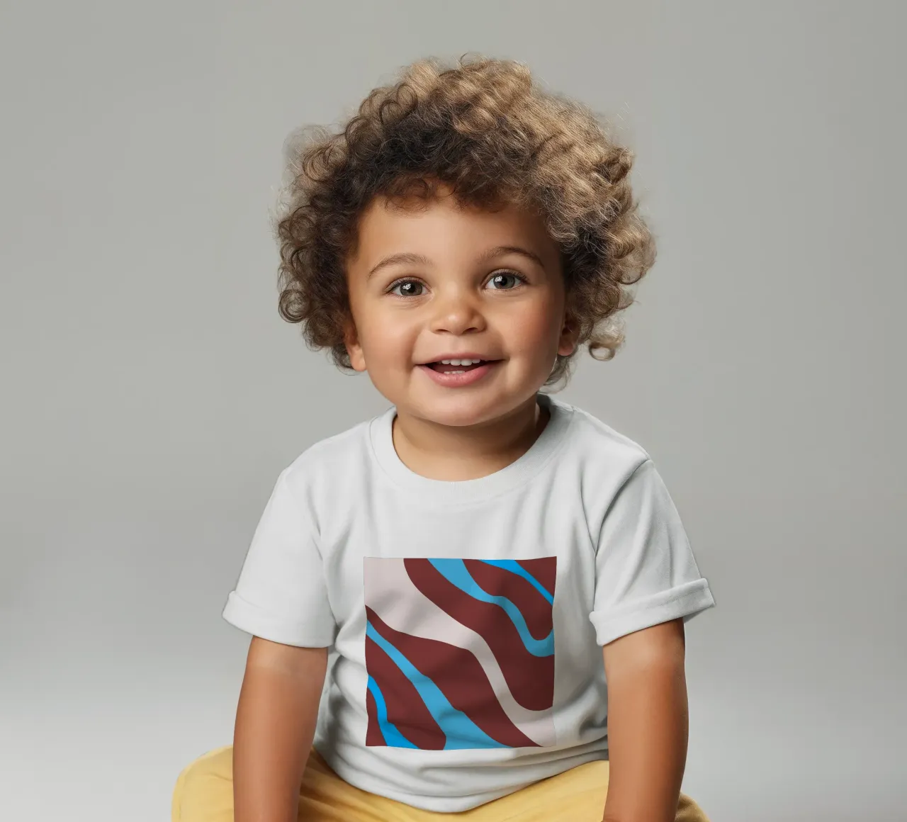 linee ondulate casuali maglietta neonato da pastel color shape