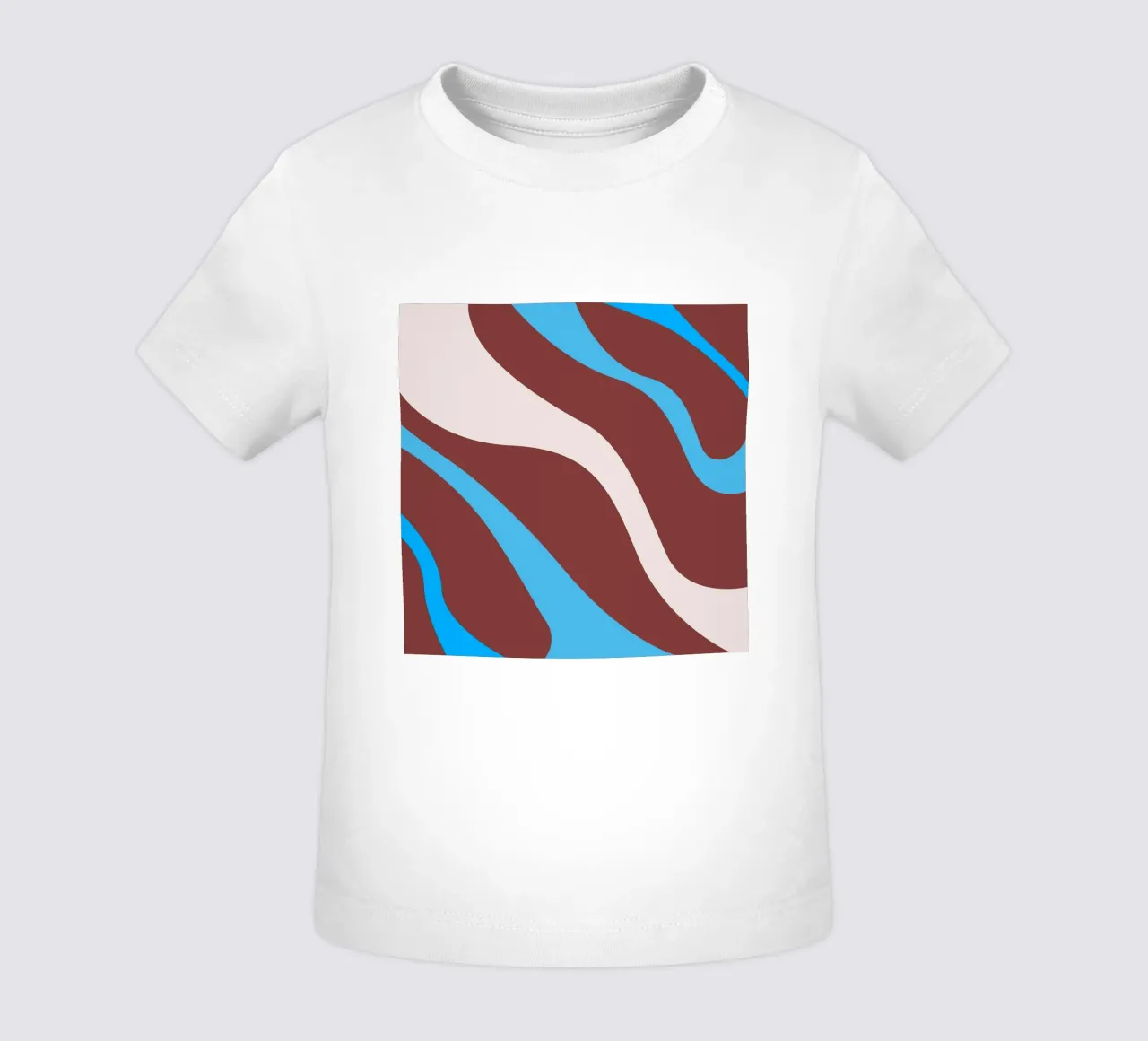 gewellte Zufallslinien Baby T-Shirt von pastel color shape