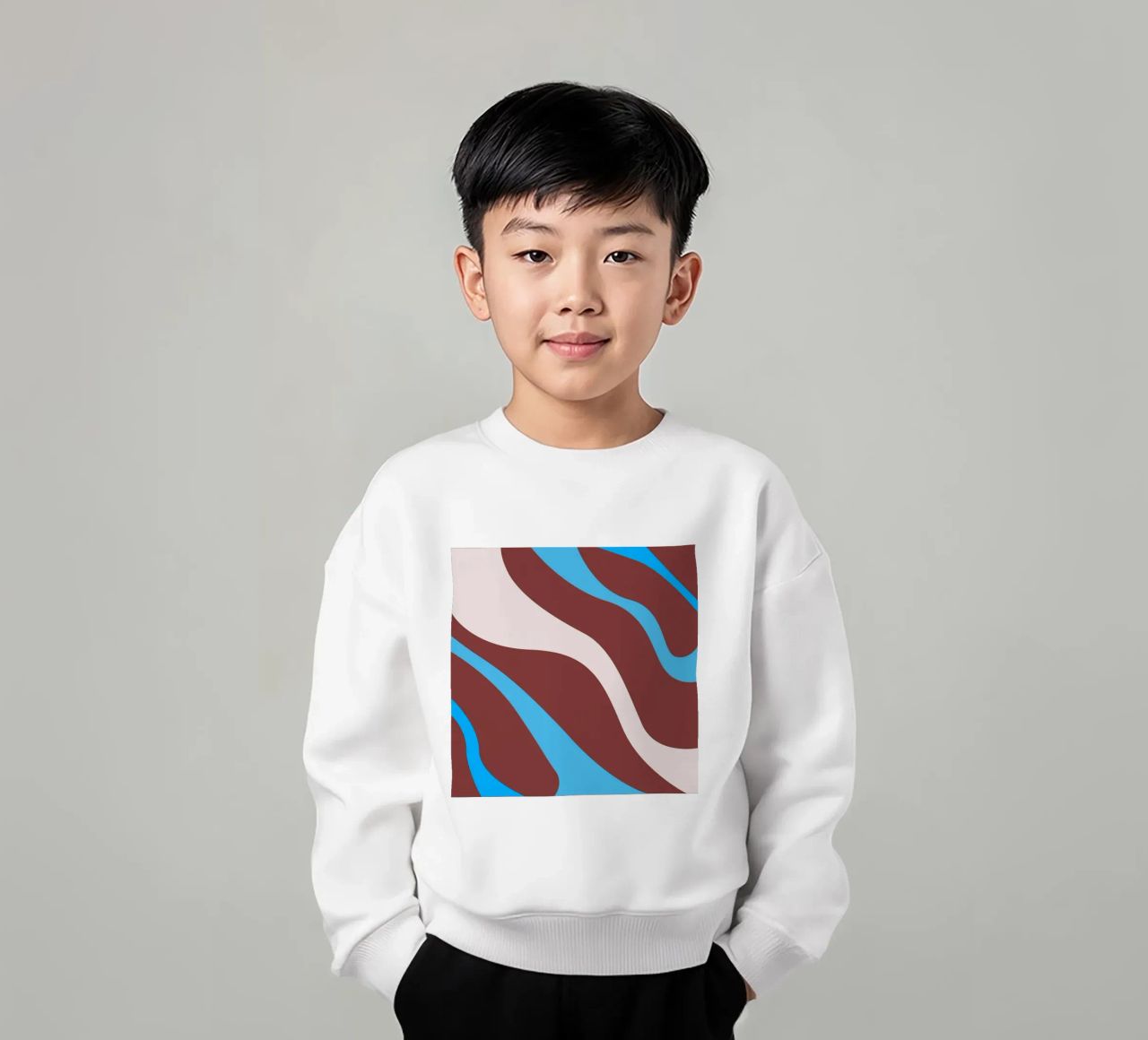 linee ondulate casuali felpa bambino da pastel color shape