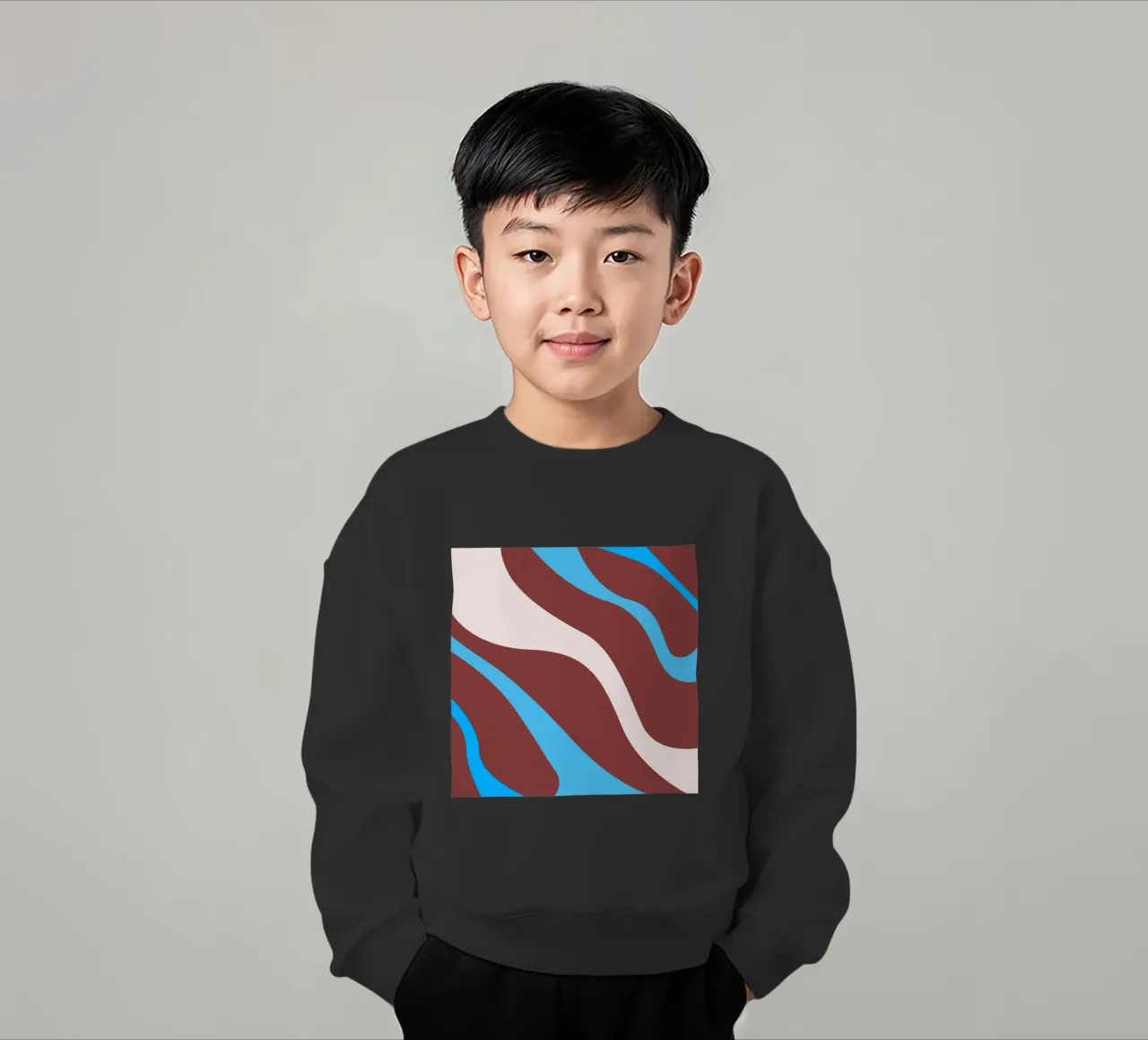 linee ondulate casuali felpa bambino da pastel color shape