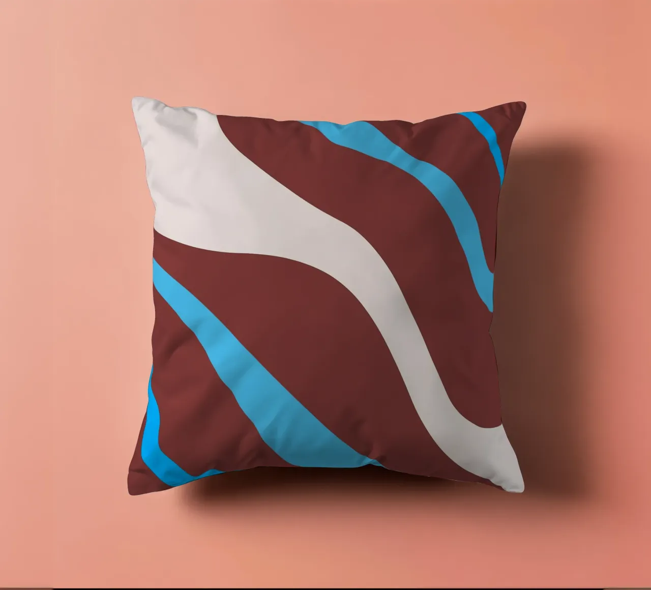 lignes ondulées et aléatoires coussin de pastel color shape
