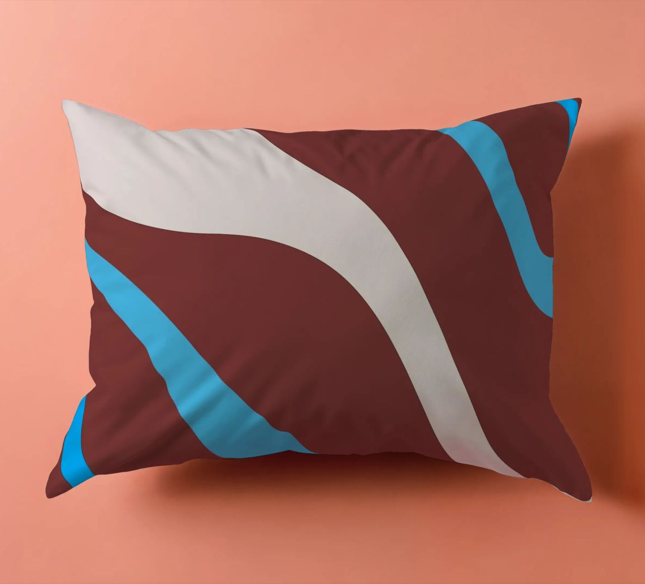 linee ondulate casuali cuscino da pastel color shape