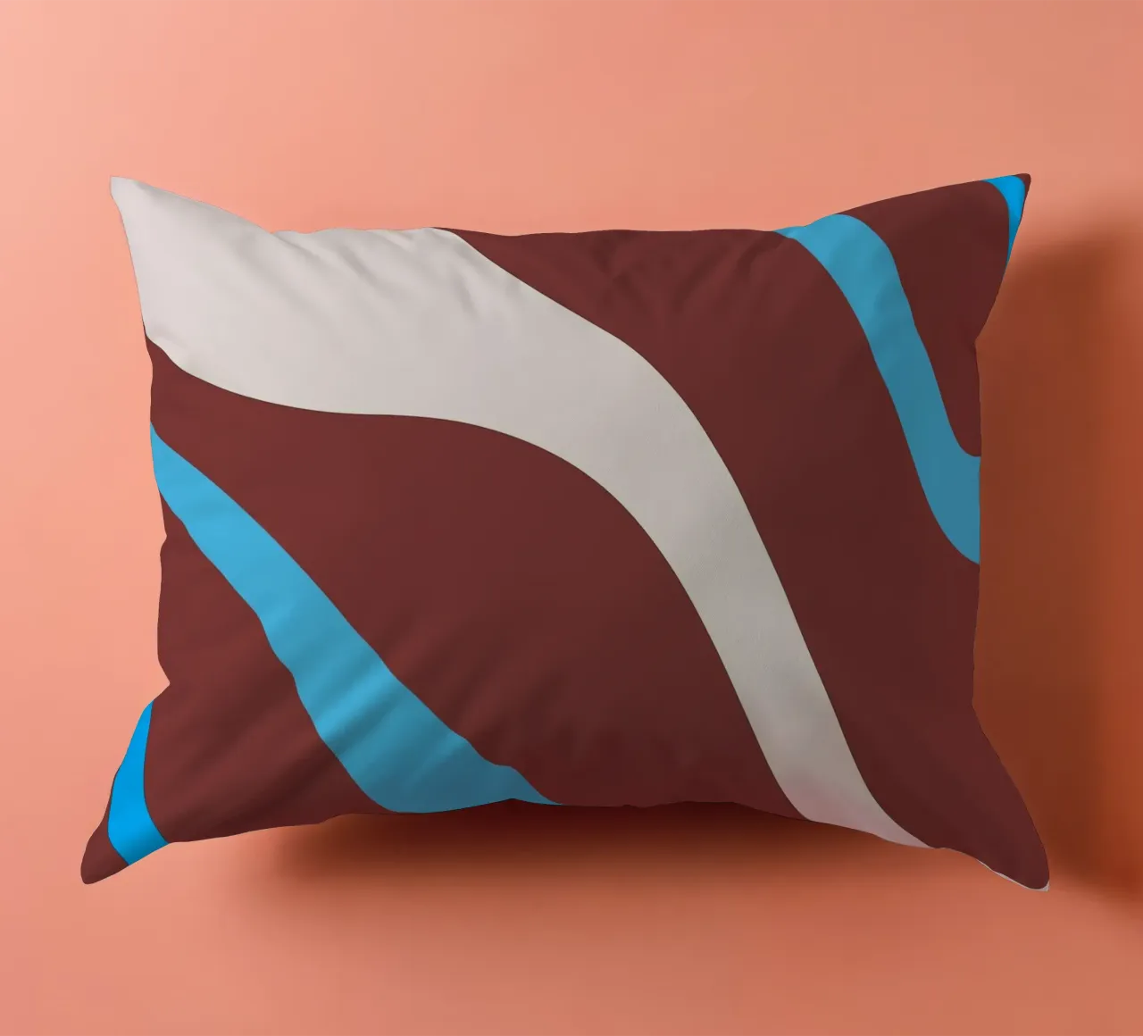 linee ondulate casuali cuscino da pastel color shape