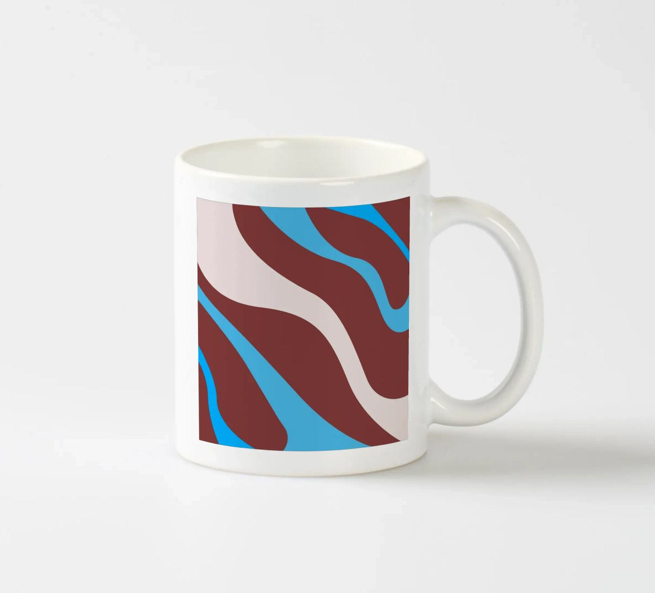 linee ondulate casuali tazza in ceramica da pastel color shape