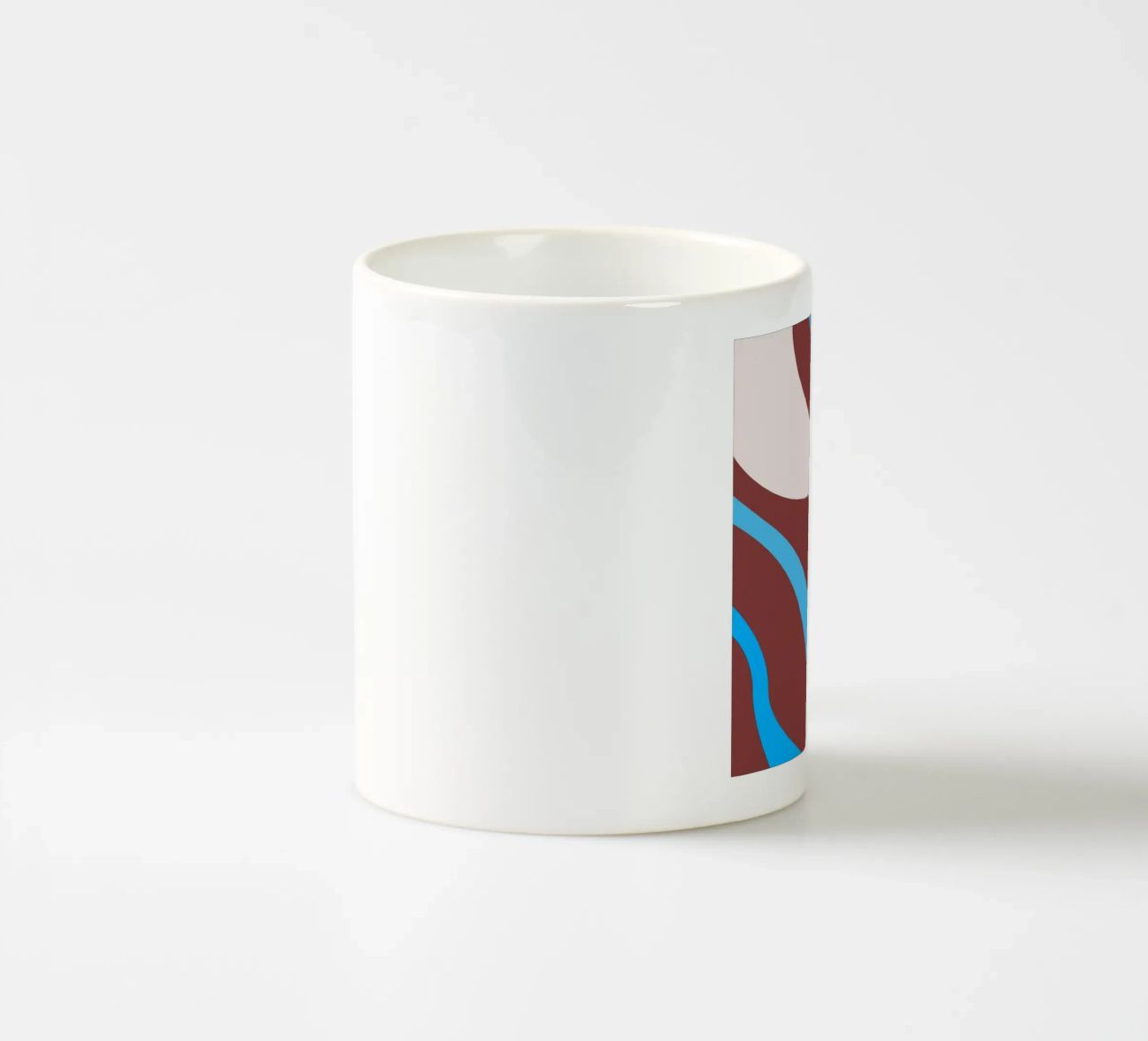 linee ondulate casuali tazza in ceramica da pastel color shape