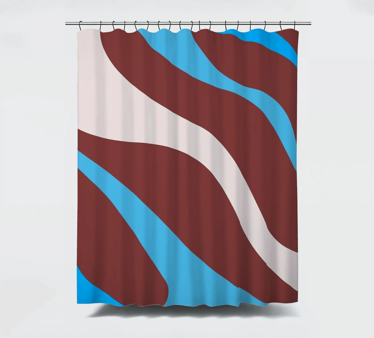 linee ondulate casuali tenda da doccia da pastel color shape