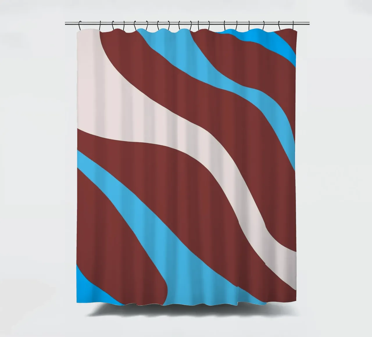 linee ondulate casuali tenda da doccia da pastel color shape