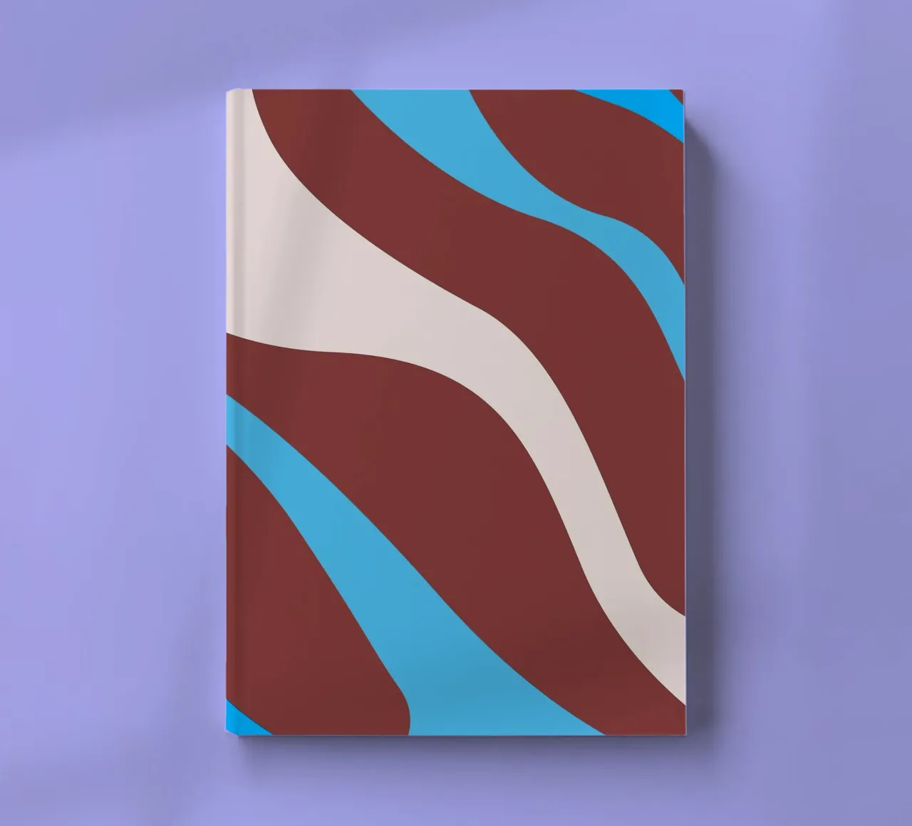 wavy random lines notebook by pastel color shape