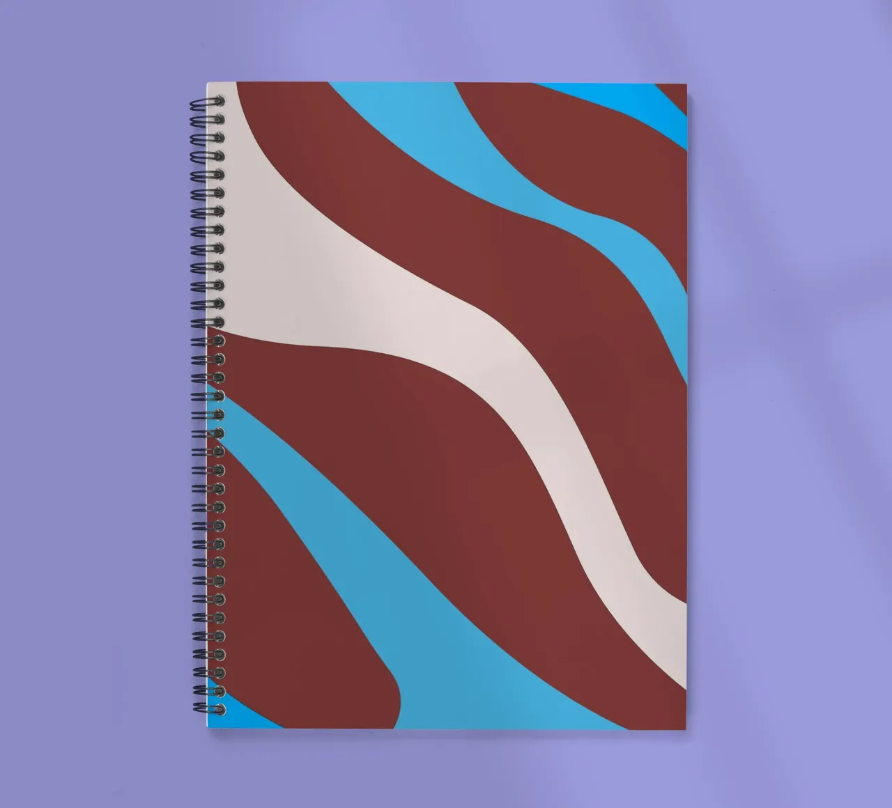 linee ondulate casuali diario ad anelli da pastel color shape