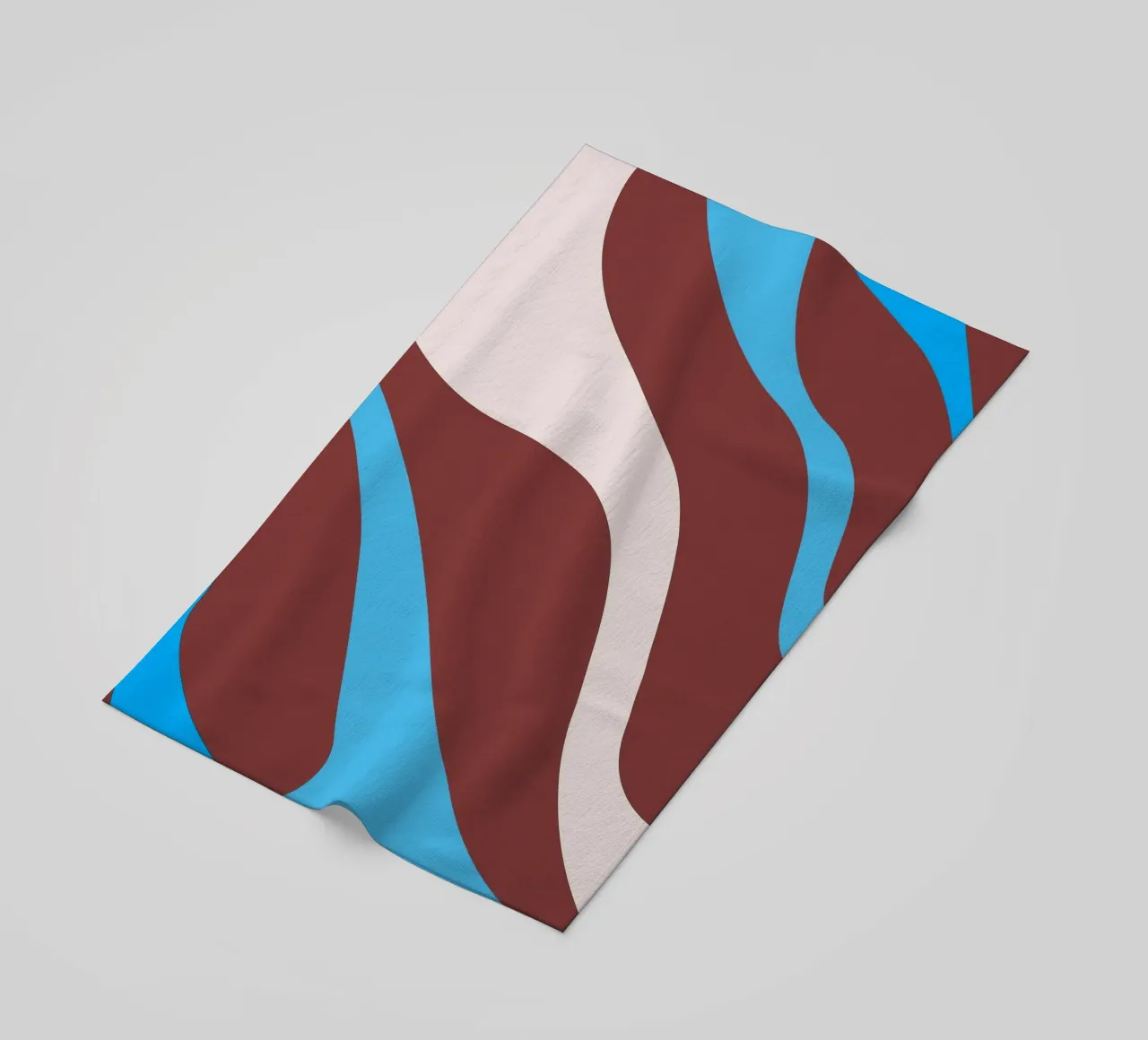 lignes ondulées et aléatoires serviette de plage de pastel color shape