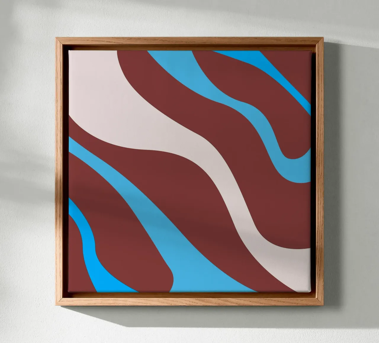 lignes ondulées et aléatoires toile avec Caisse américaine de pastel color shape