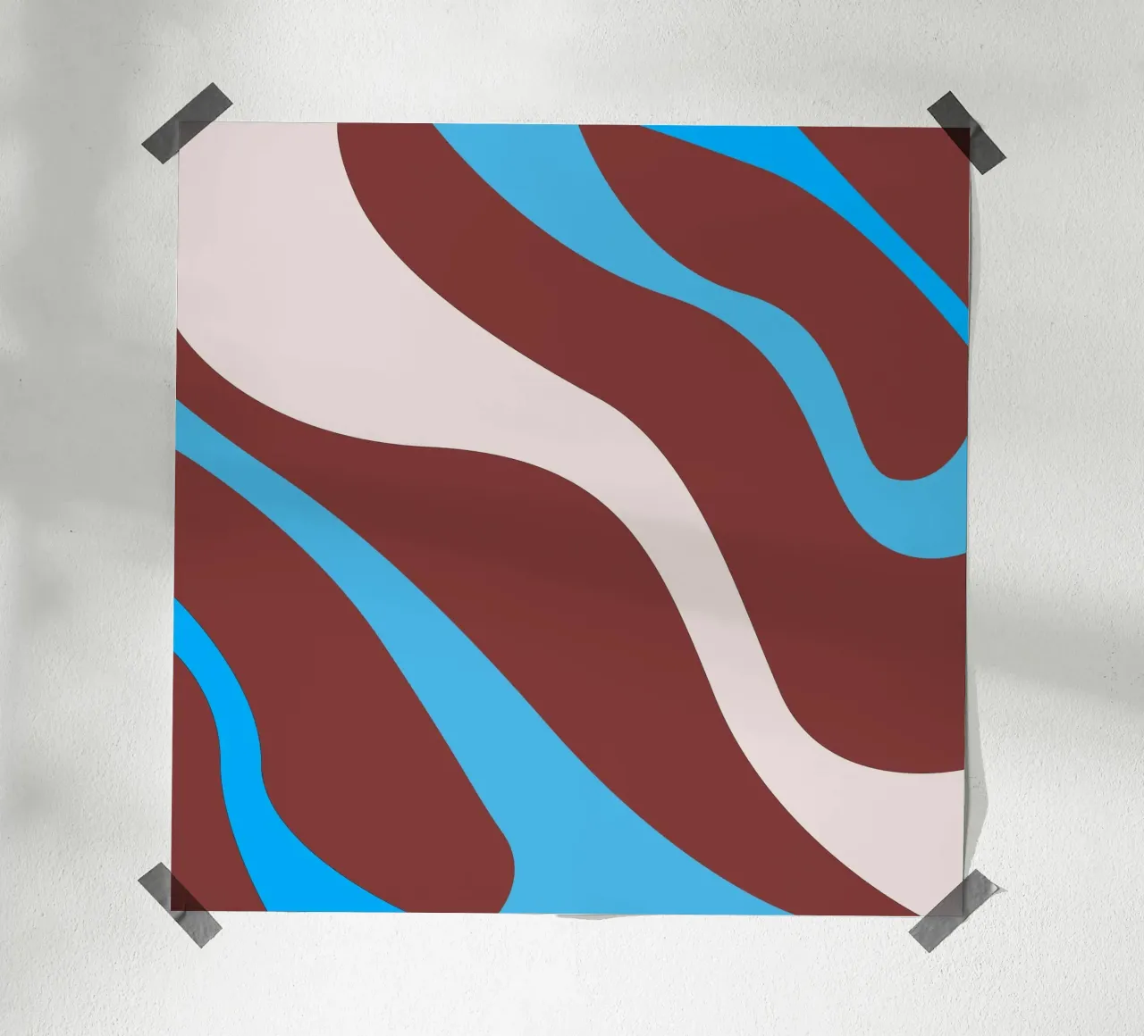 linee ondulate casuali poster da pastel color shape