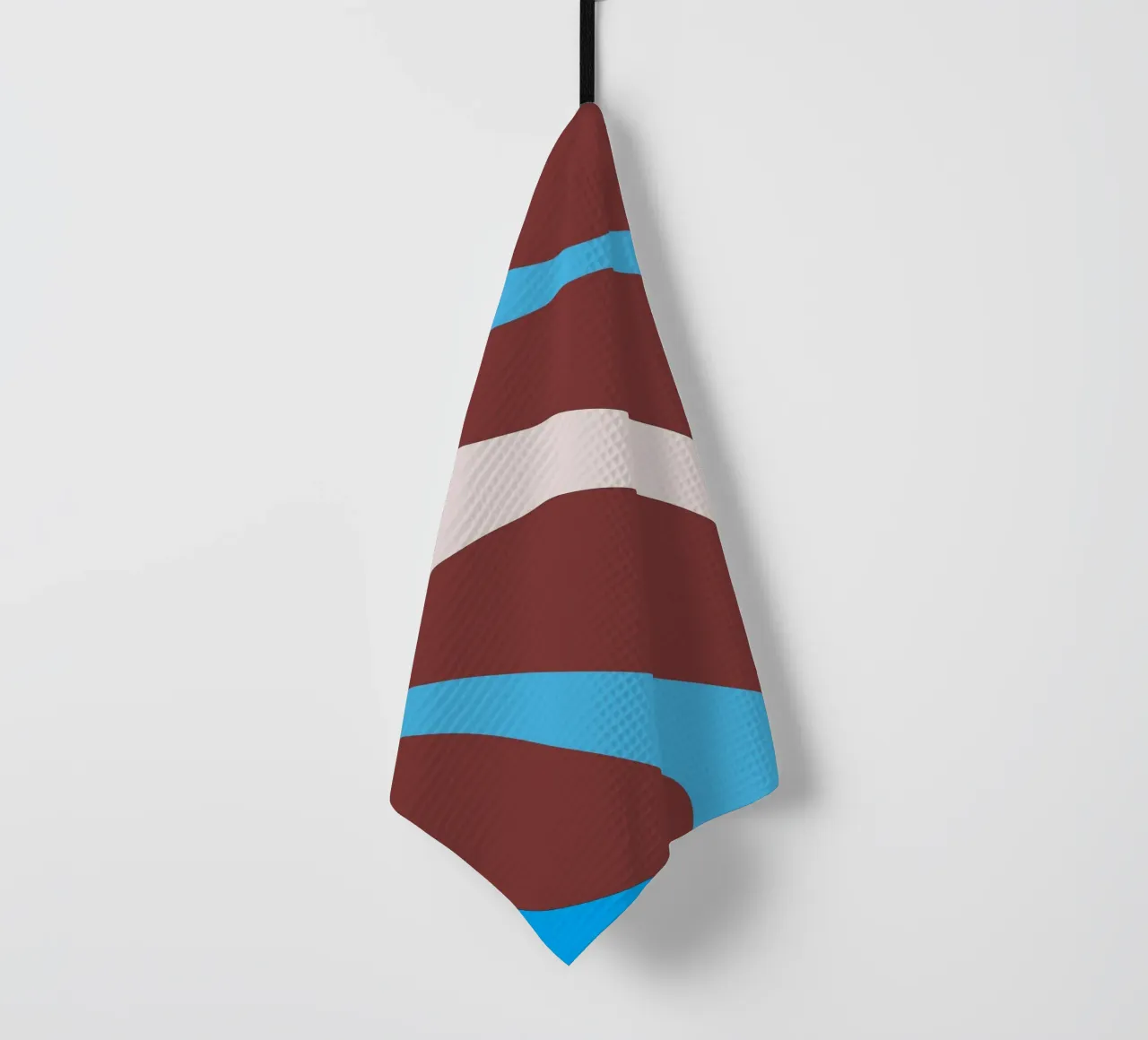 golvende willekeurige lijnen theedoek van pastel color shape