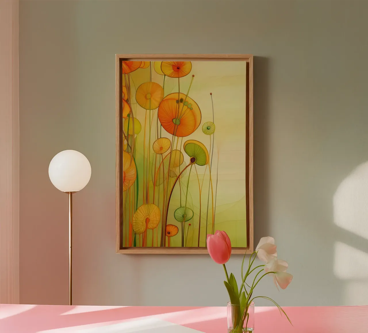 Muurkunst van Imagine canvas met Baklijst van Imagine