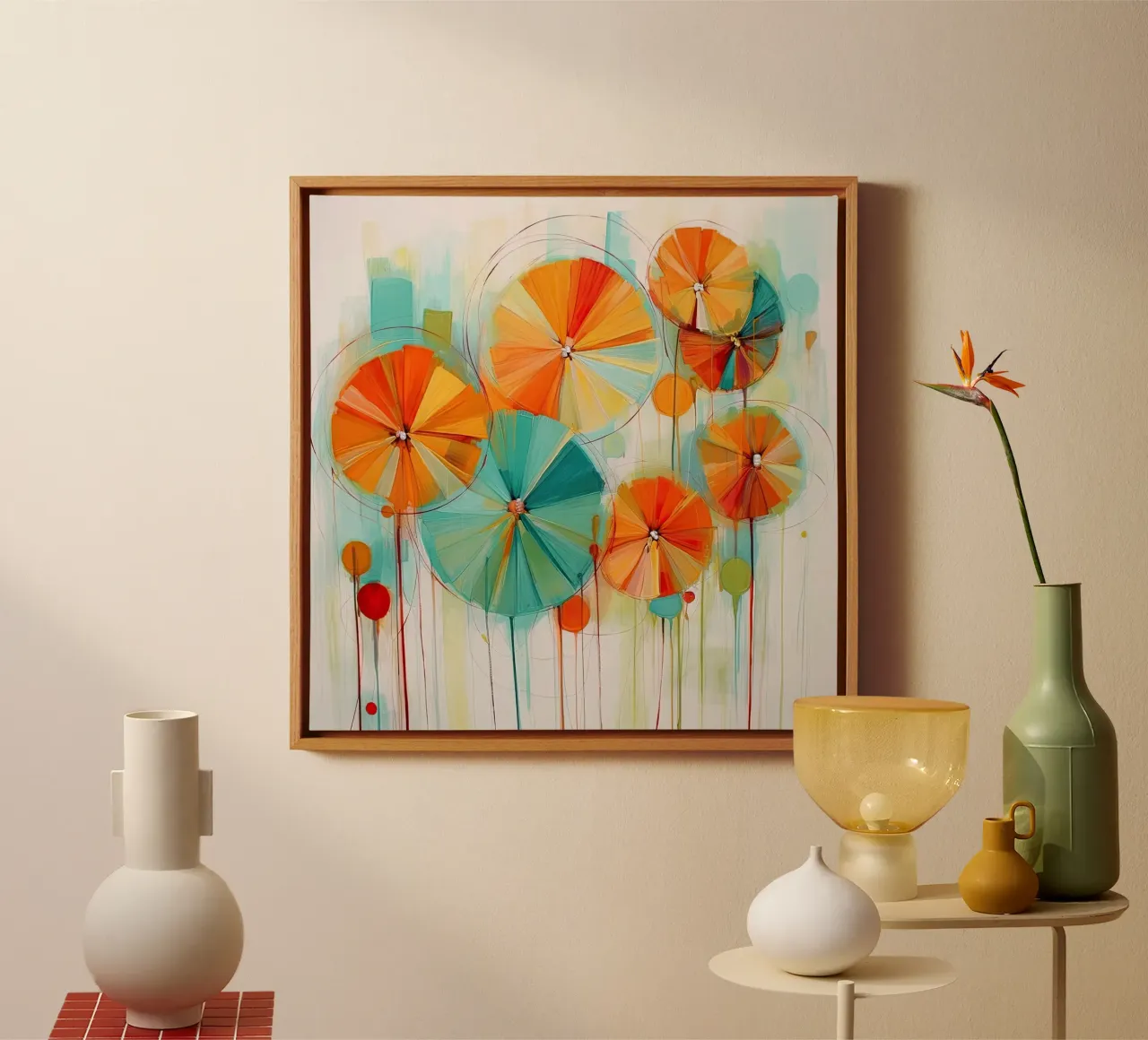 Muurkunst van Imagine canvas met Baklijst van Imagine