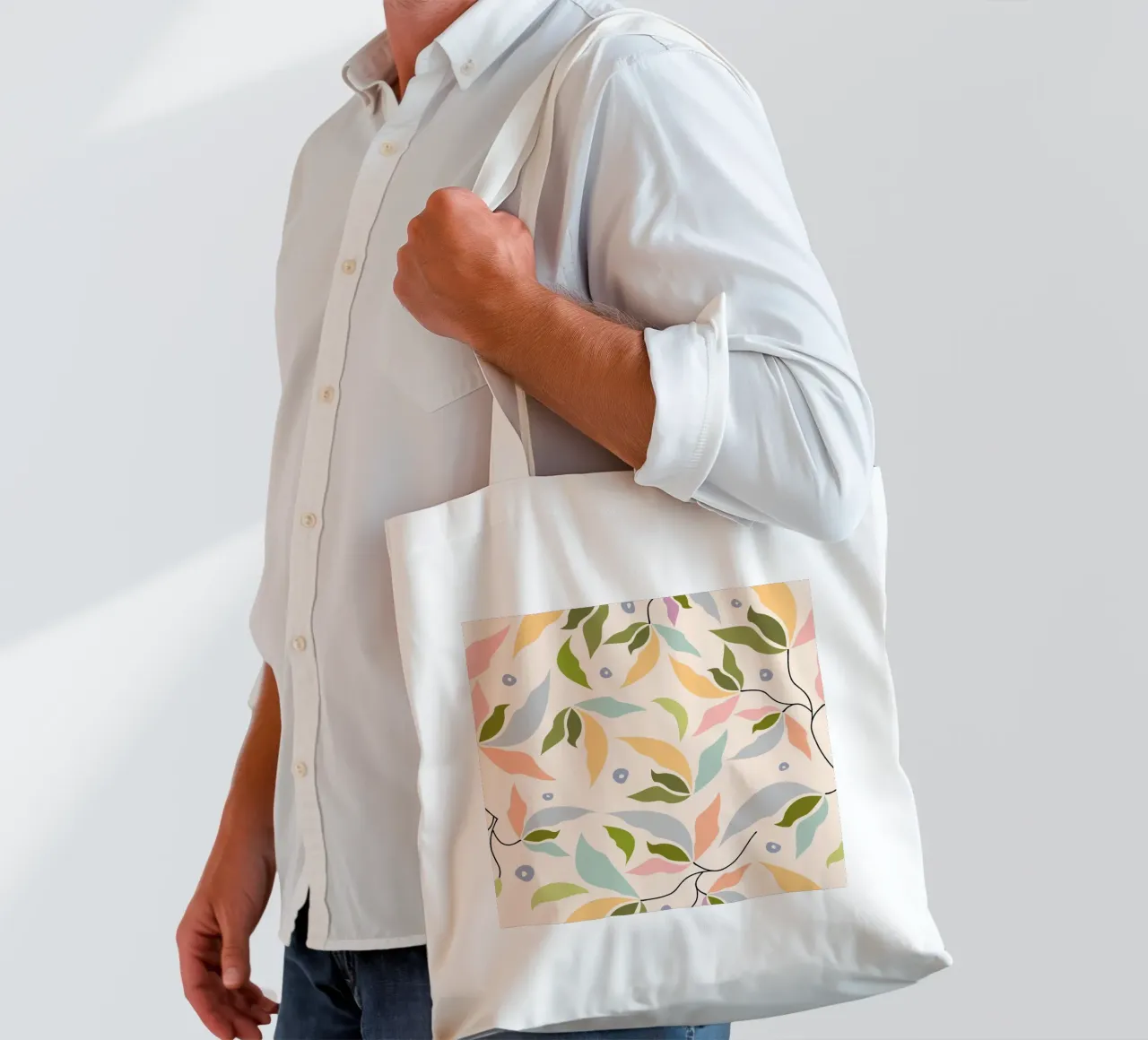 branches in pastel colors tote bag by pastel color shape