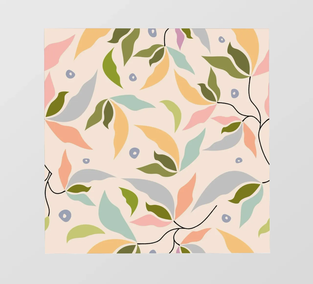 branches in pastel colors photo wallpaper by pastel color shape
