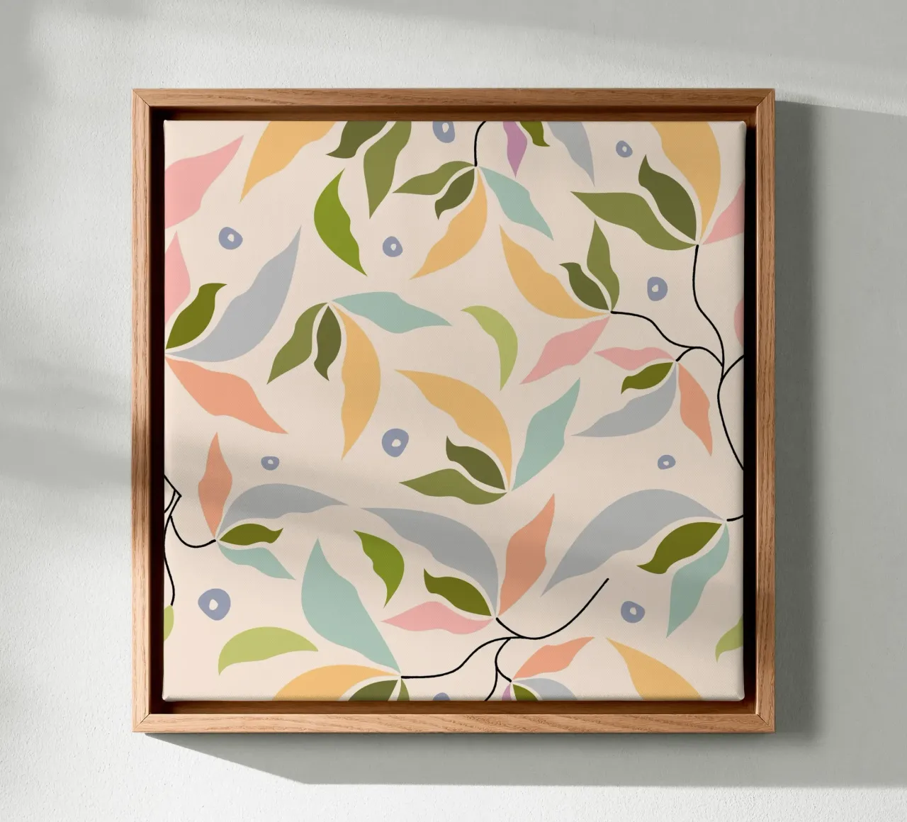 branches in pastel colors canvas by pastel color shape