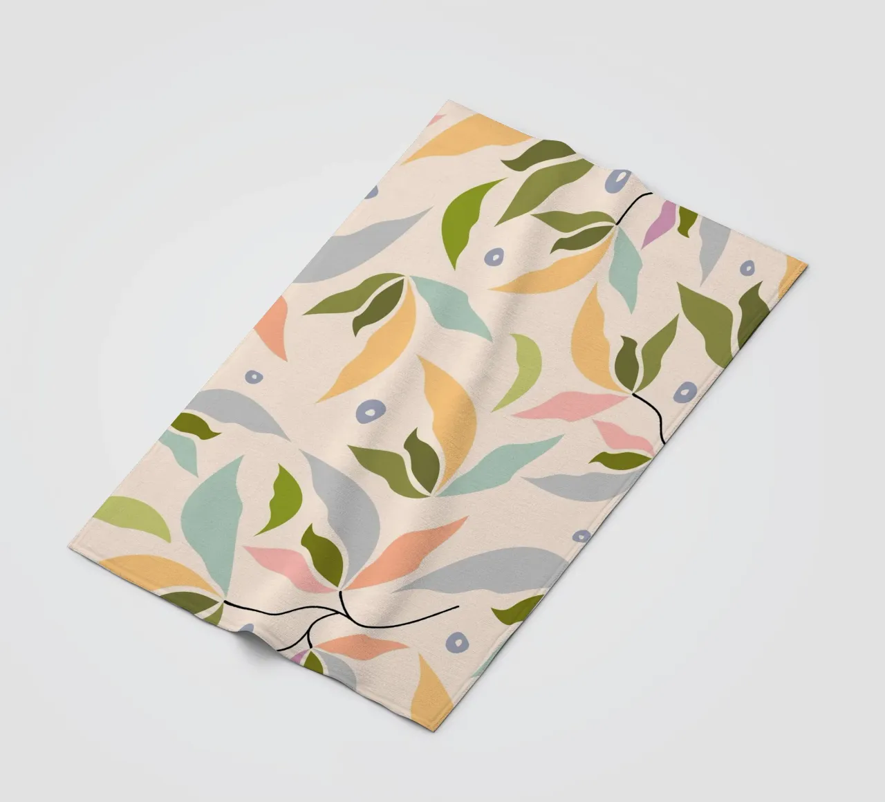 branches in pastel colors fleece blanket by pastel color shape