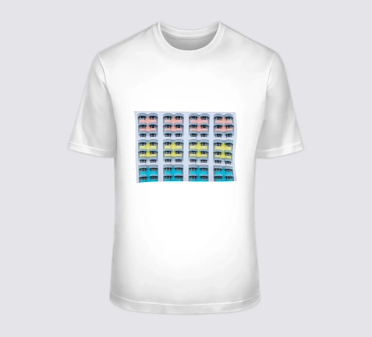 symmetry pattern architecture t-shirt by pastel color shape