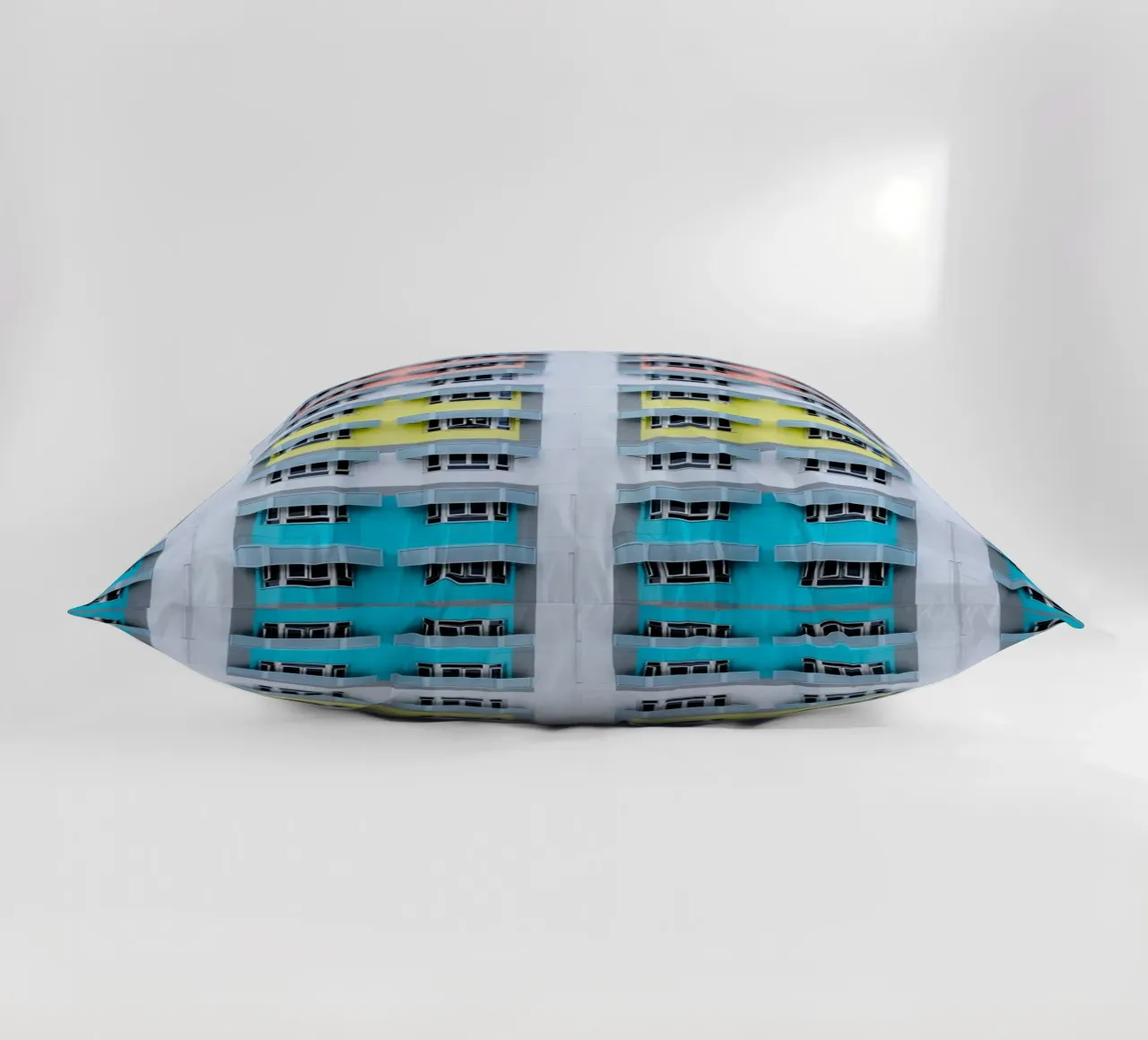 symmetry pattern architecture decorative cushion by pastel color shape