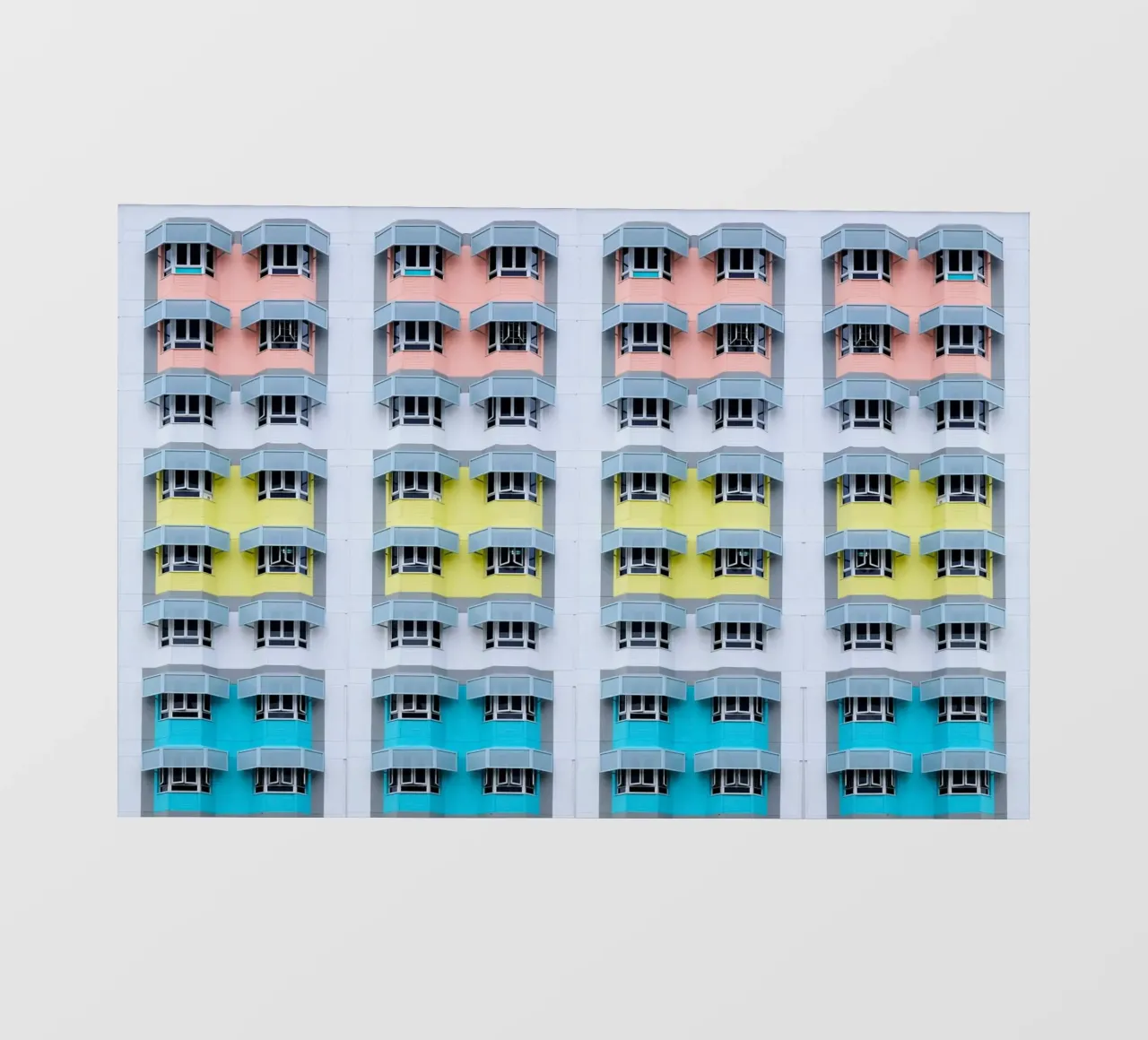 architettura a schema di simmetria telo in pvc da pastel color shape