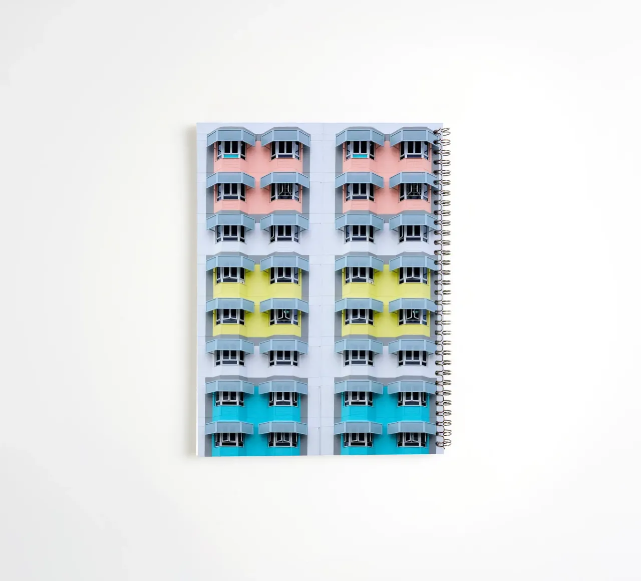 symmetry pattern architecture spiral notebook by pastel color shape