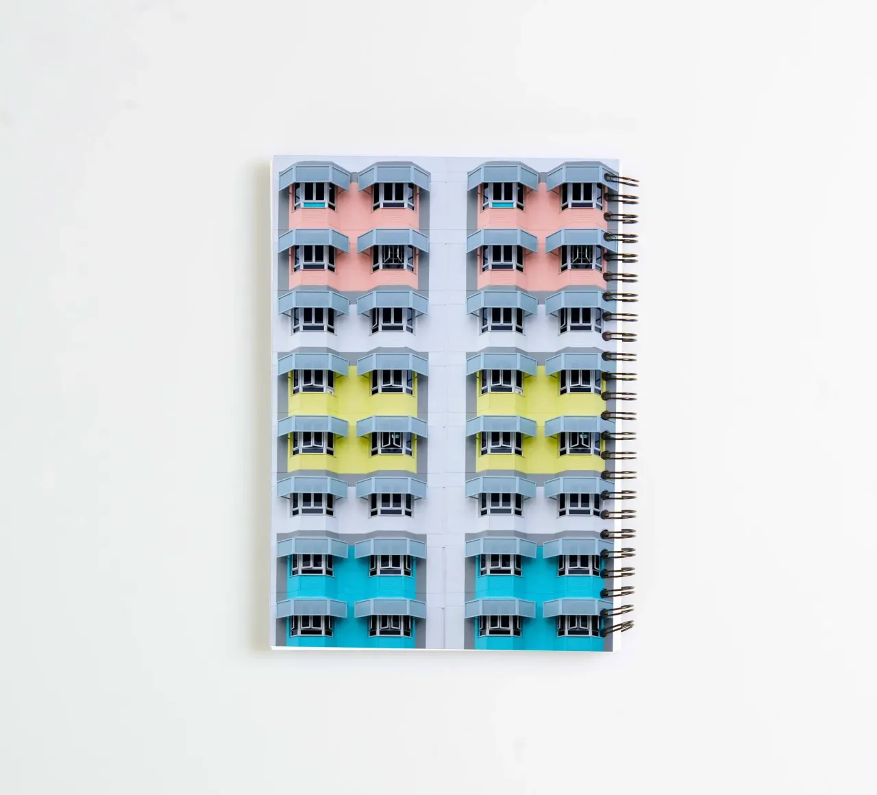 symmetry pattern architecture spiral notebook by pastel color shape