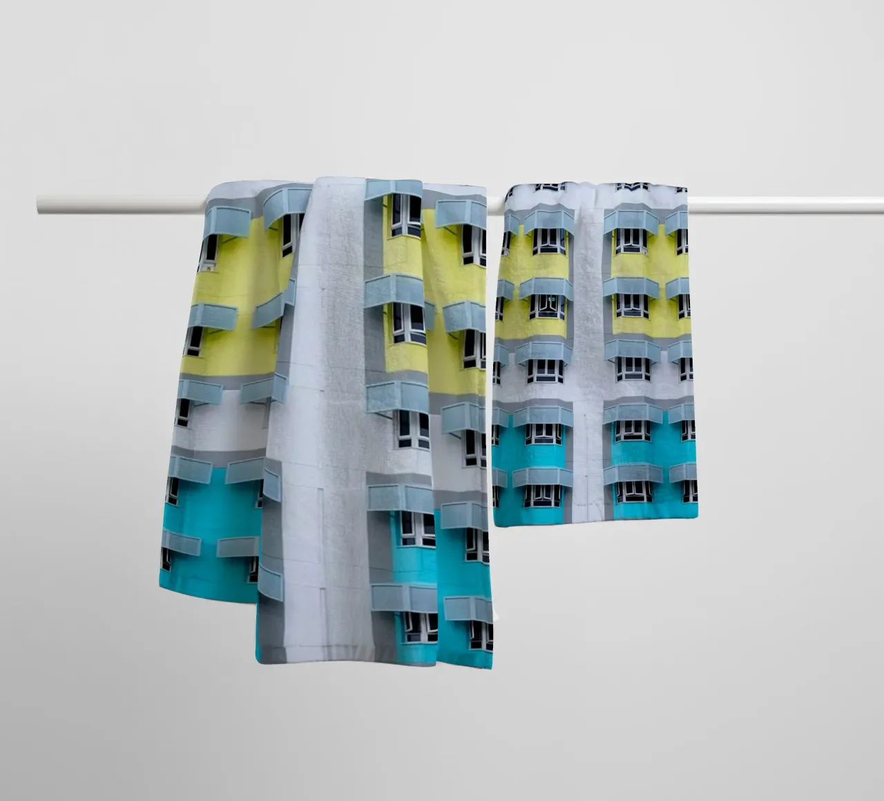 symmetry pattern architecture towel by pastel color shape