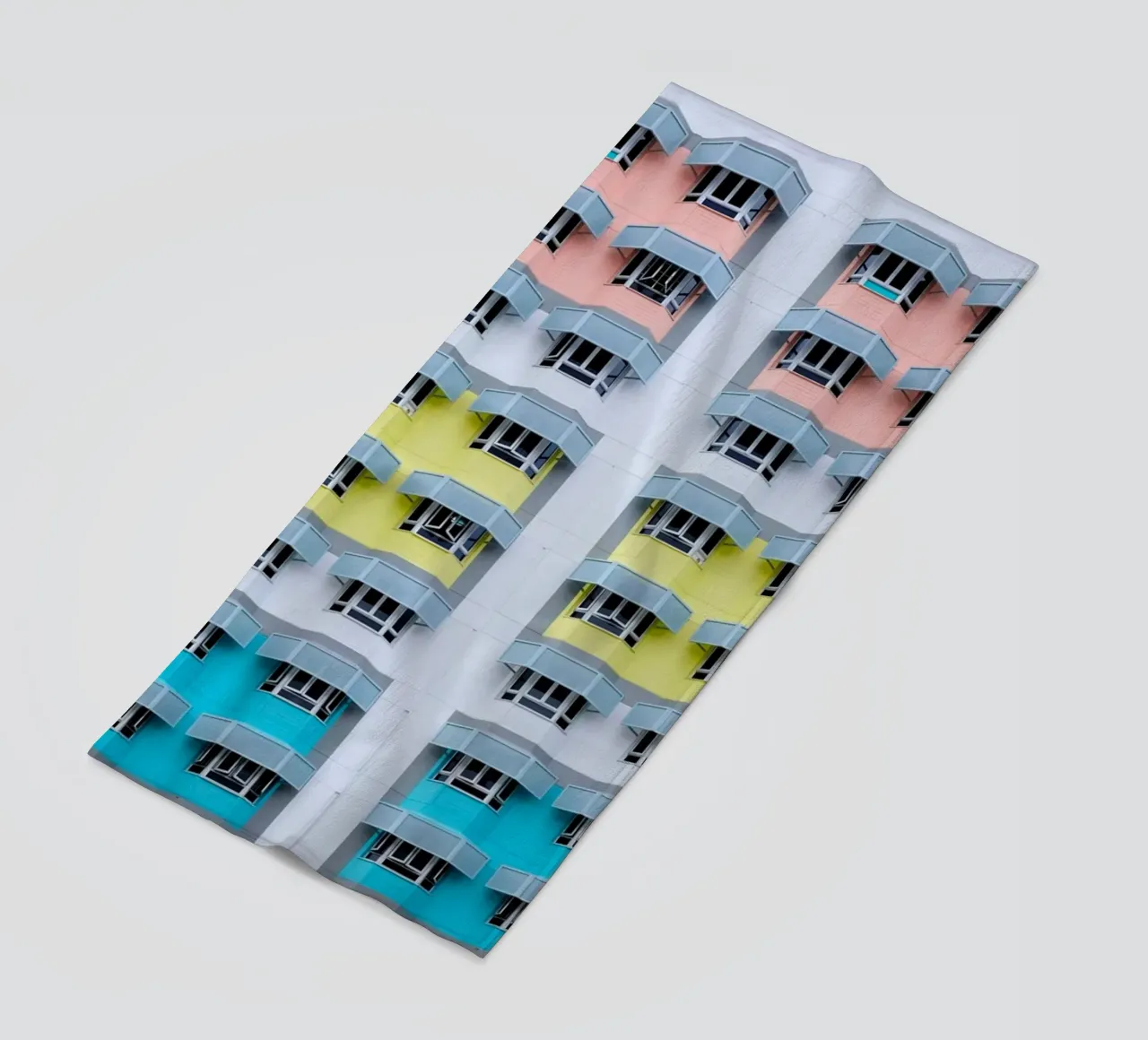 symmetry pattern architecture beach towel by pastel color shape