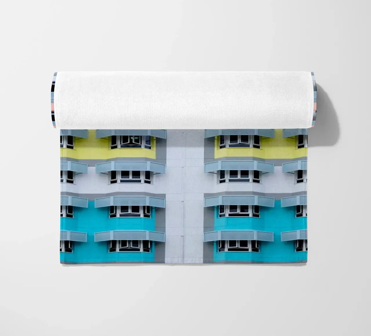 symmetry pattern architecture beach towel by pastel color shape