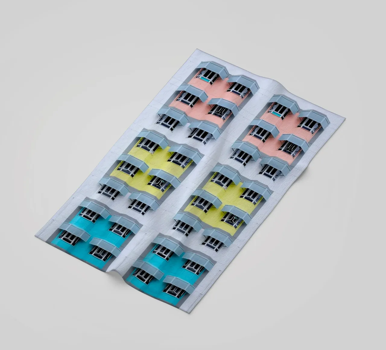 symmetry pattern architecture beach towel by pastel color shape