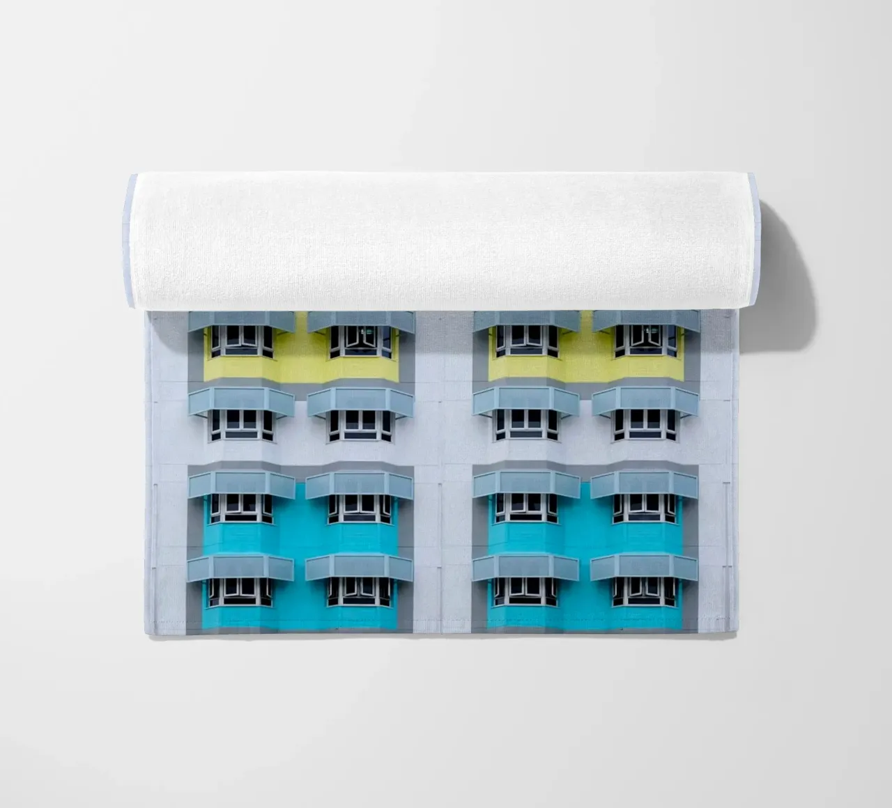 symmetry pattern architecture beach towel by pastel color shape