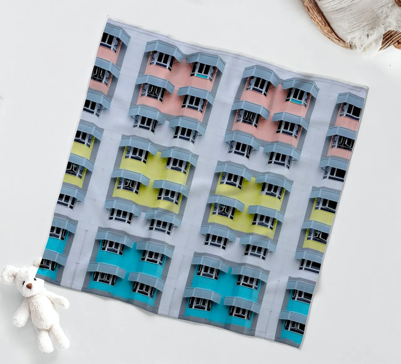symmetry pattern architecture fleece blanket by pastel color shape