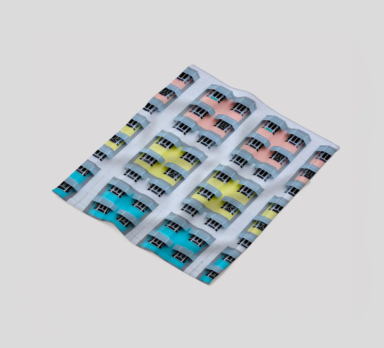 symmetry pattern architecture fleece blanket by pastel color shape