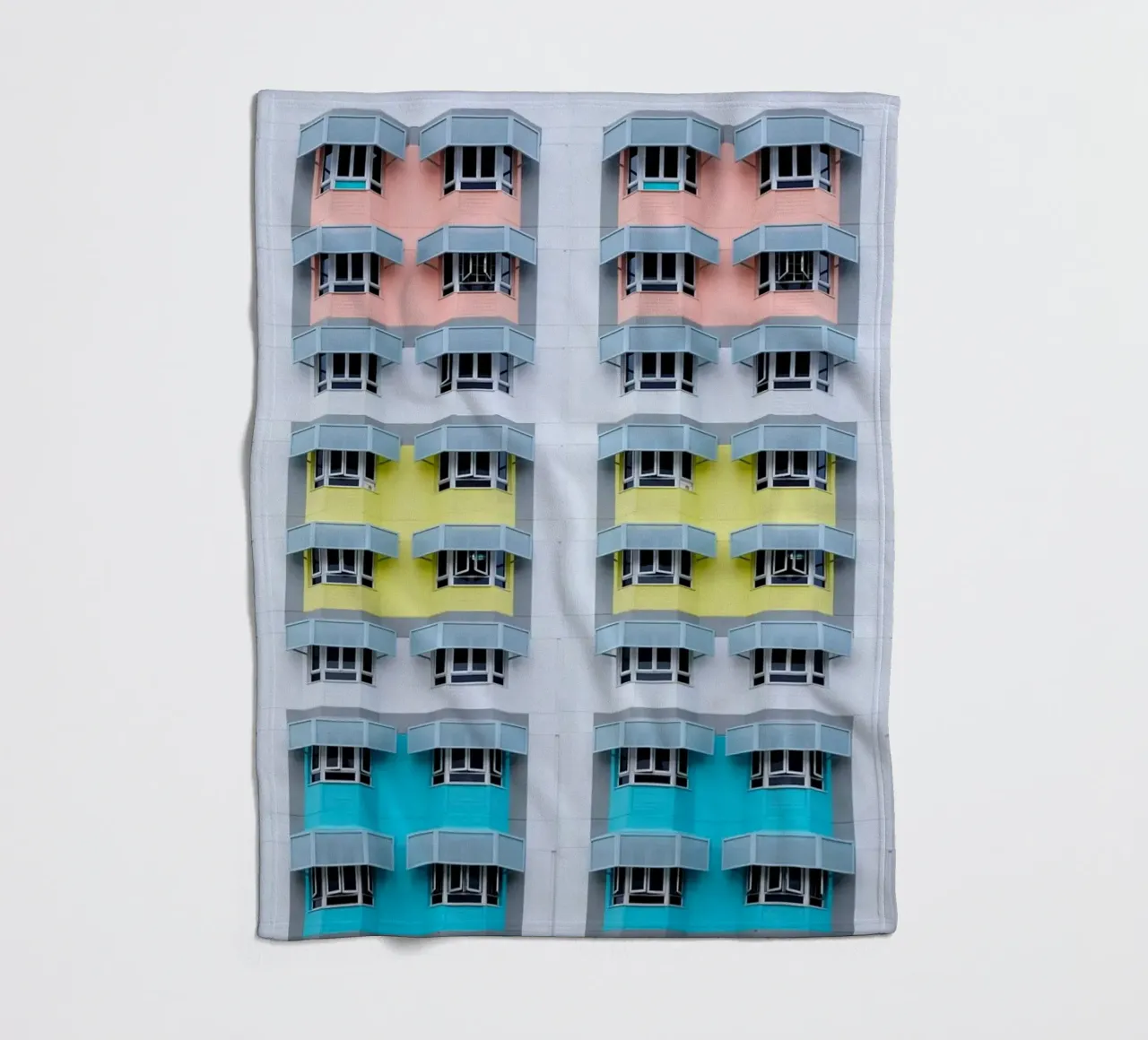 symmetry pattern architecture fleece blanket by pastel color shape