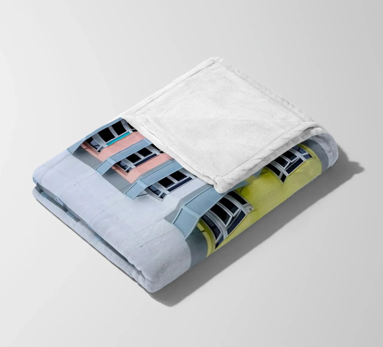 symmetry pattern architecture fleece blanket by pastel color shape