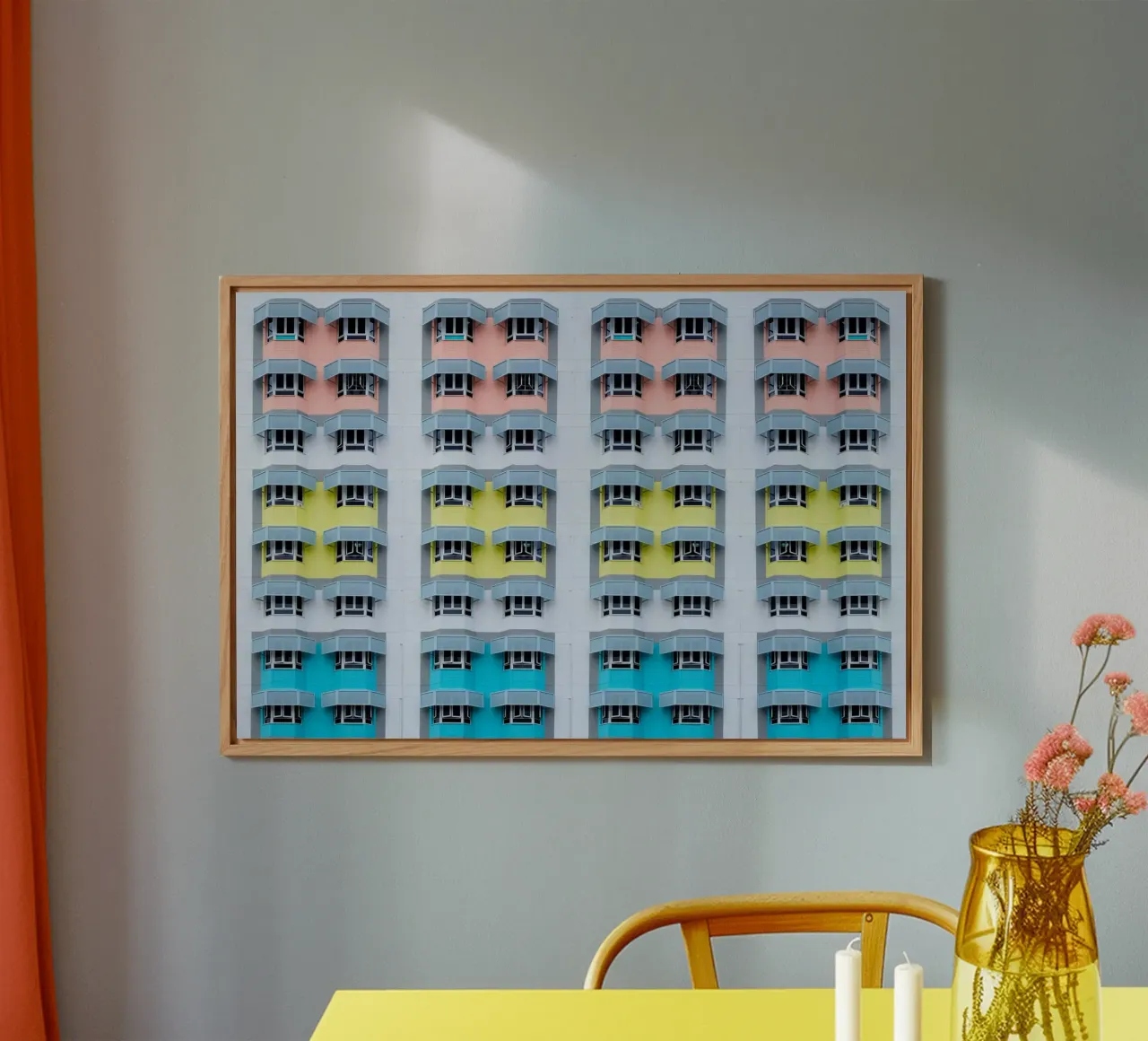 architettura a schema di simmetria alluminio dibond da pastel color shape