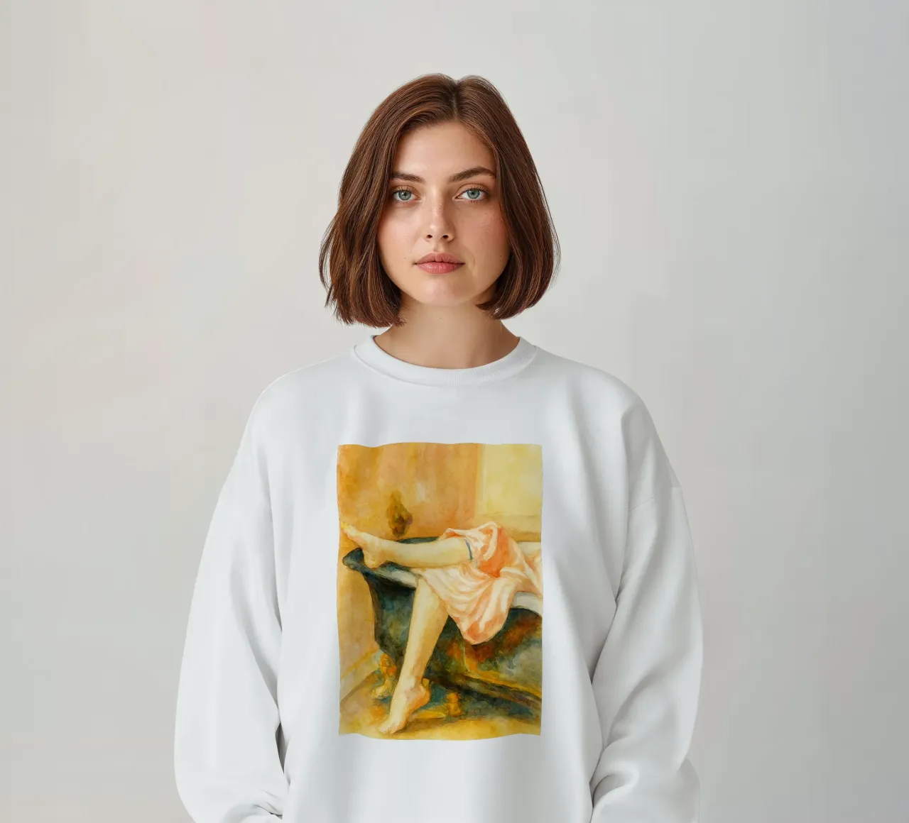 bella gamba in bagno felpa da pakazi