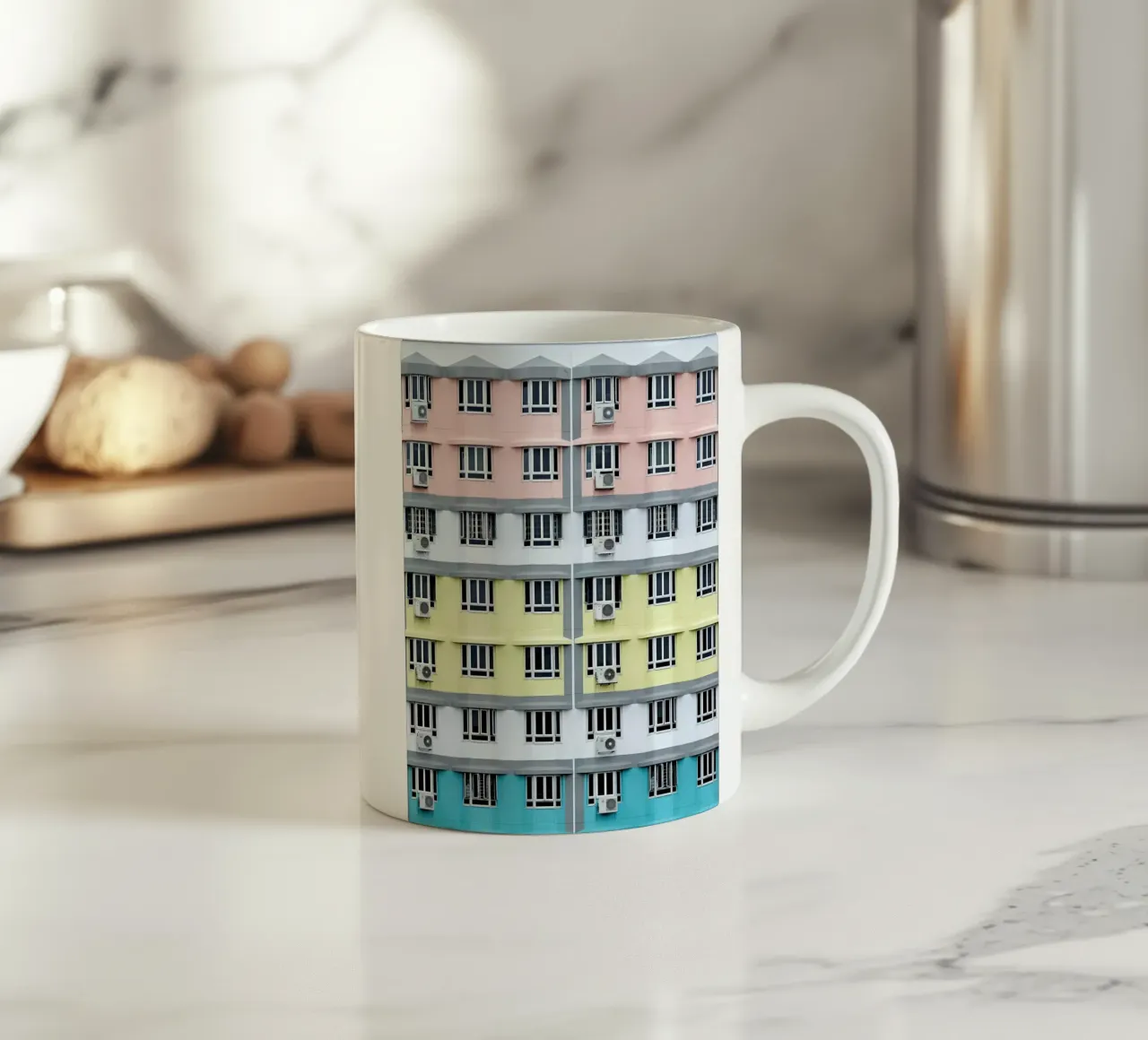 balconi residenziali tazza in ceramica da pastel color shape