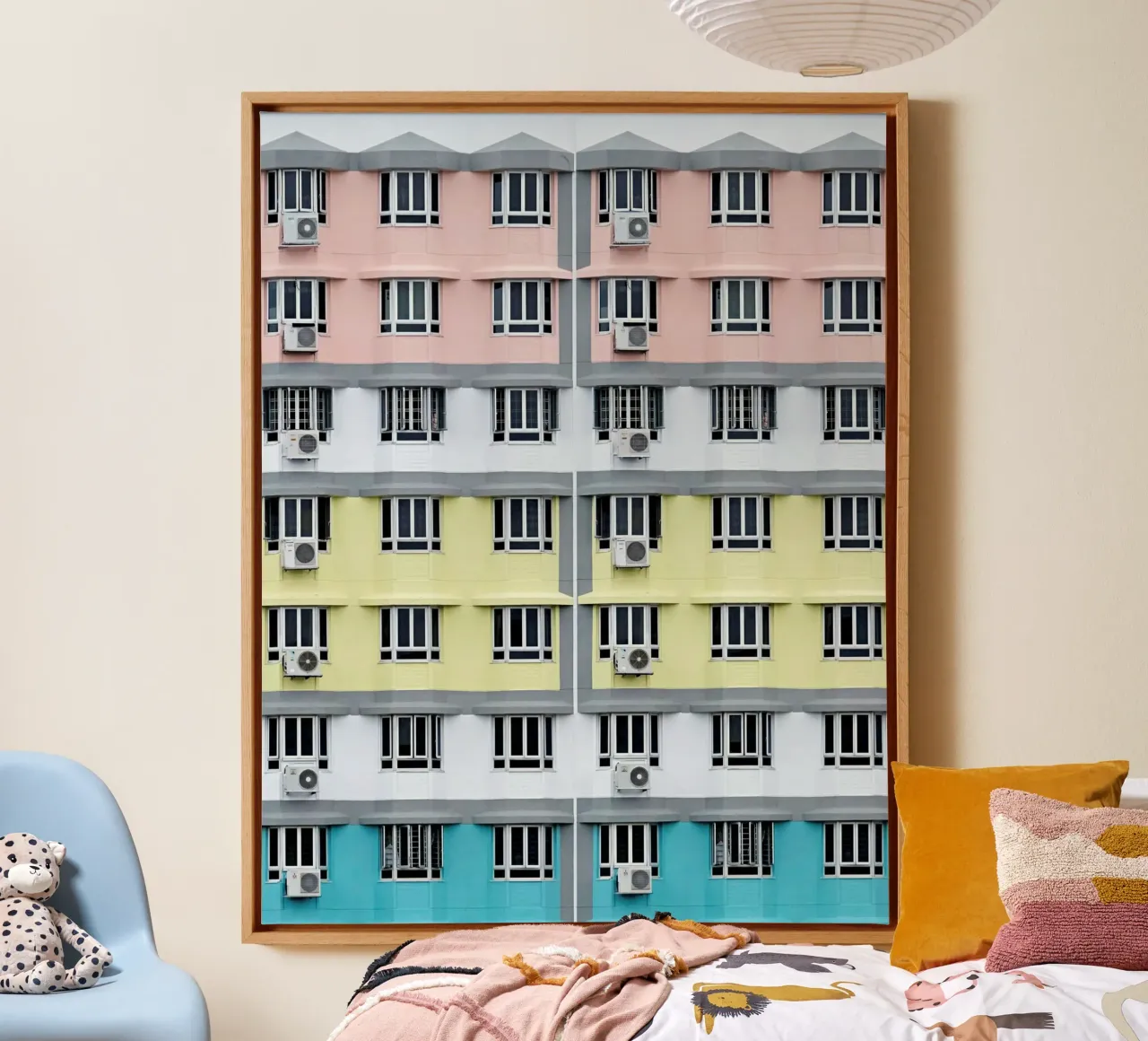 balconi residenziali tela con Cornice a cassetta da pastel color shape