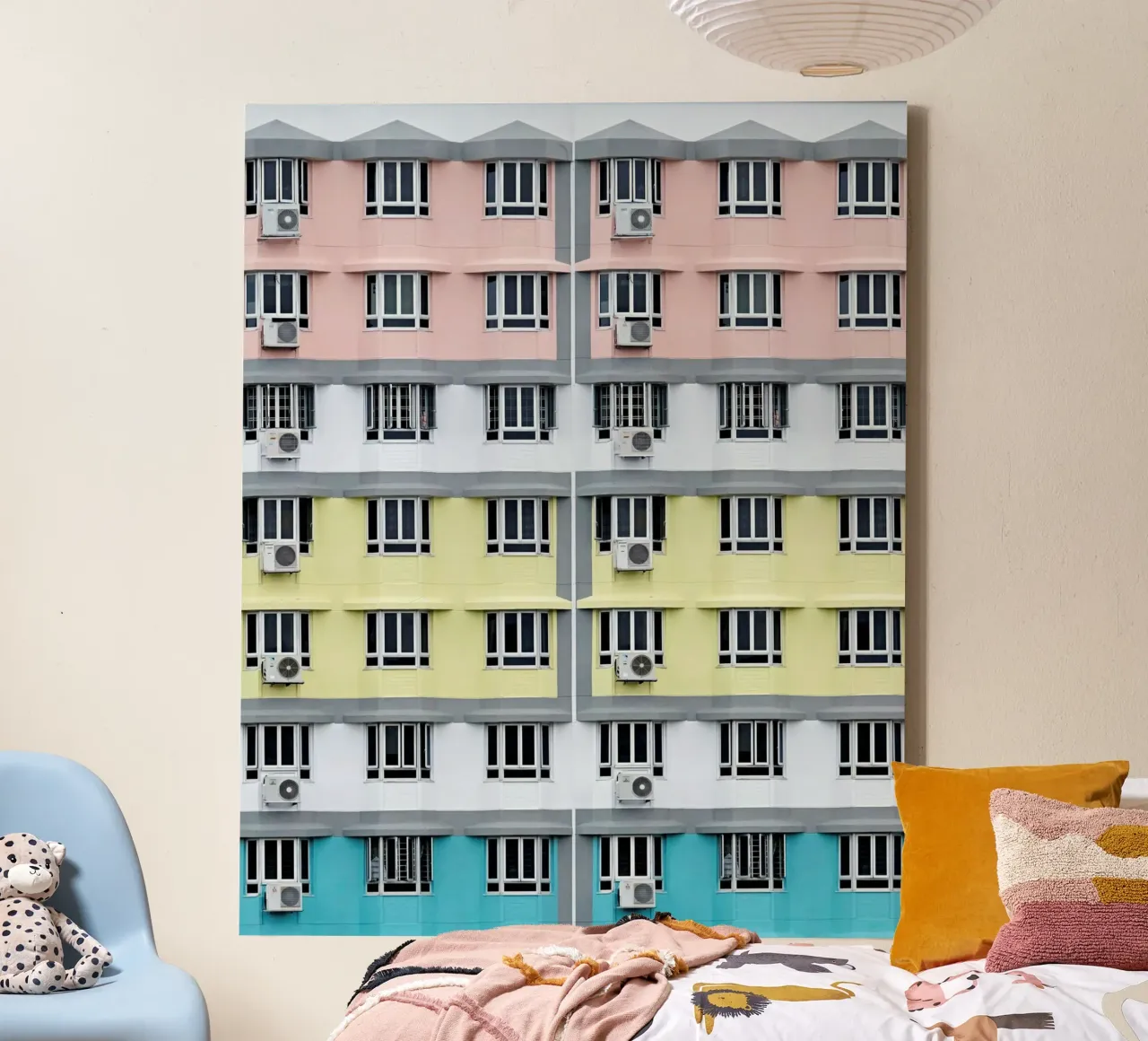 balconi residenziali tela con Cornice a cassetta da pastel color shape