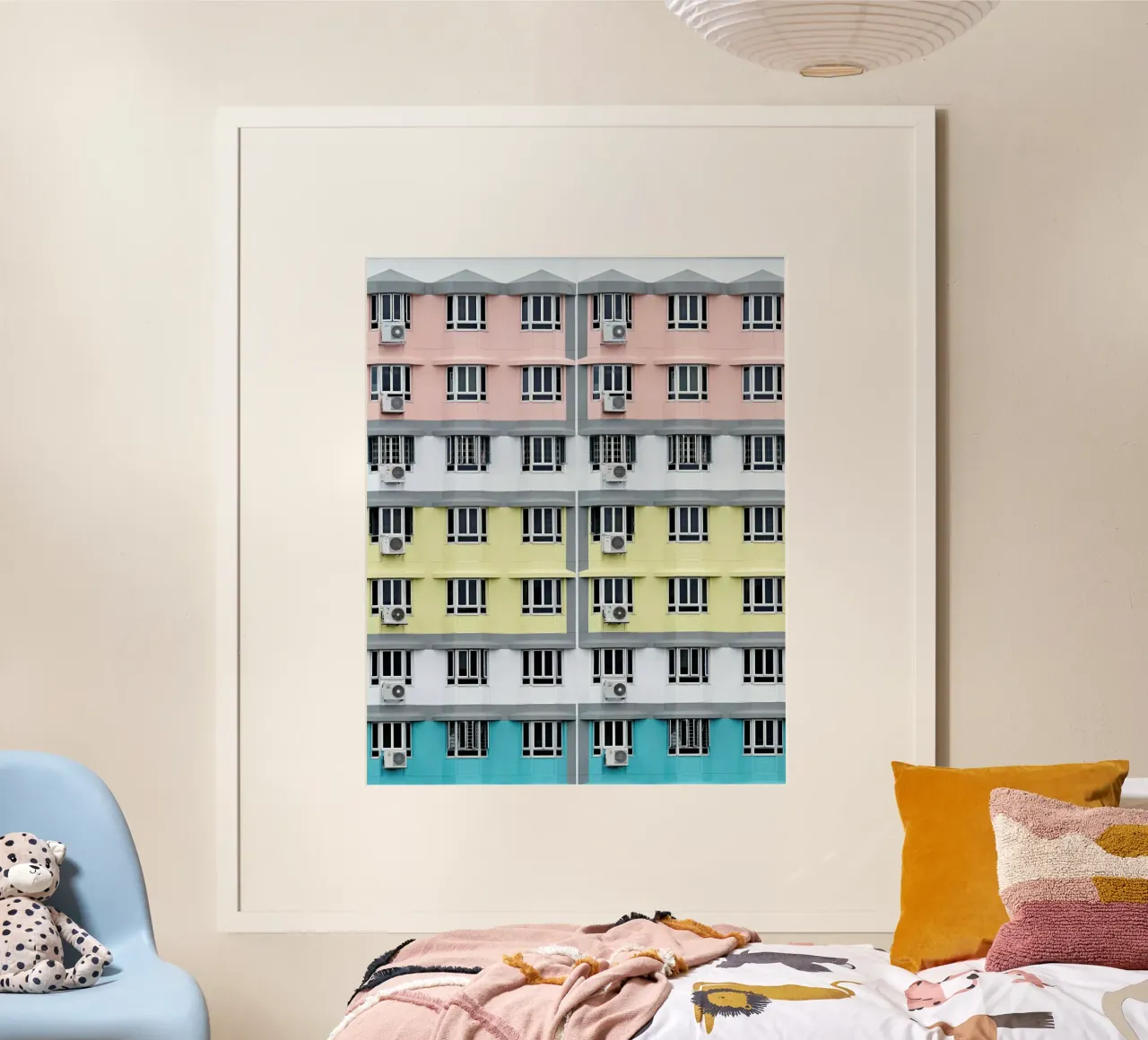 balconi residenziali poster da pastel color shape
