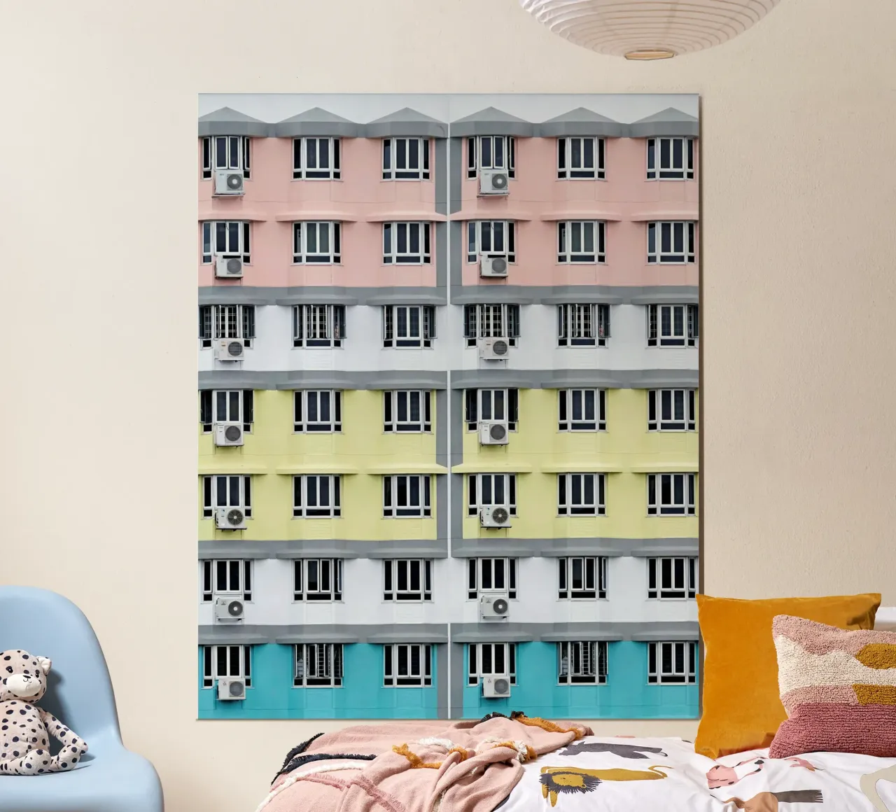balconi residenziali poster da pastel color shape