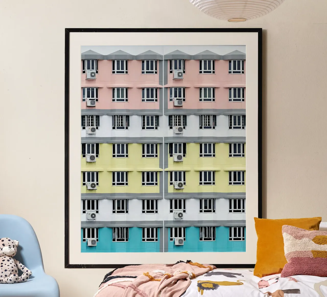 balconi residenziali poster da pastel color shape