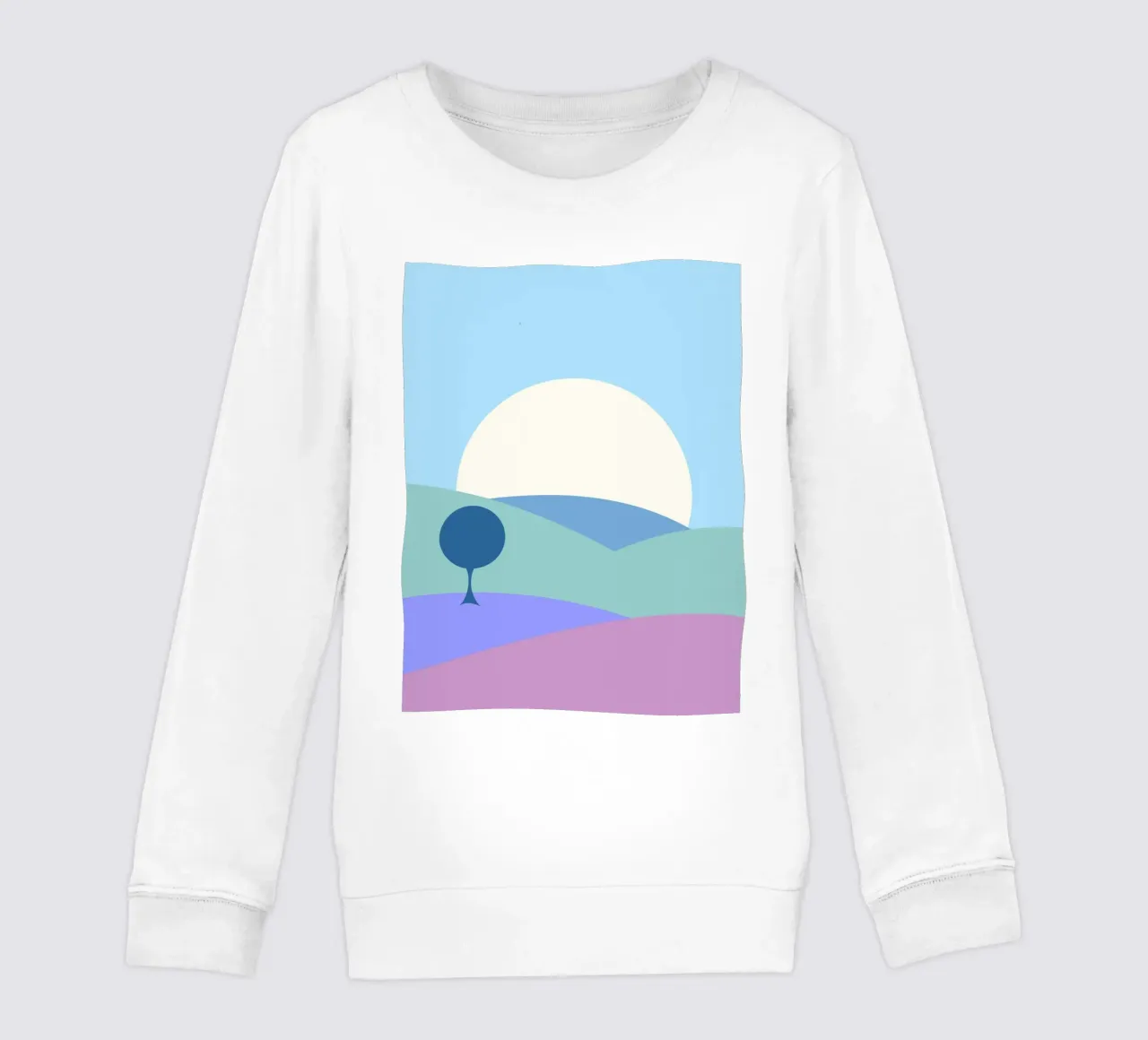 luna delle colline semplici felpa bambino da pastel color shape