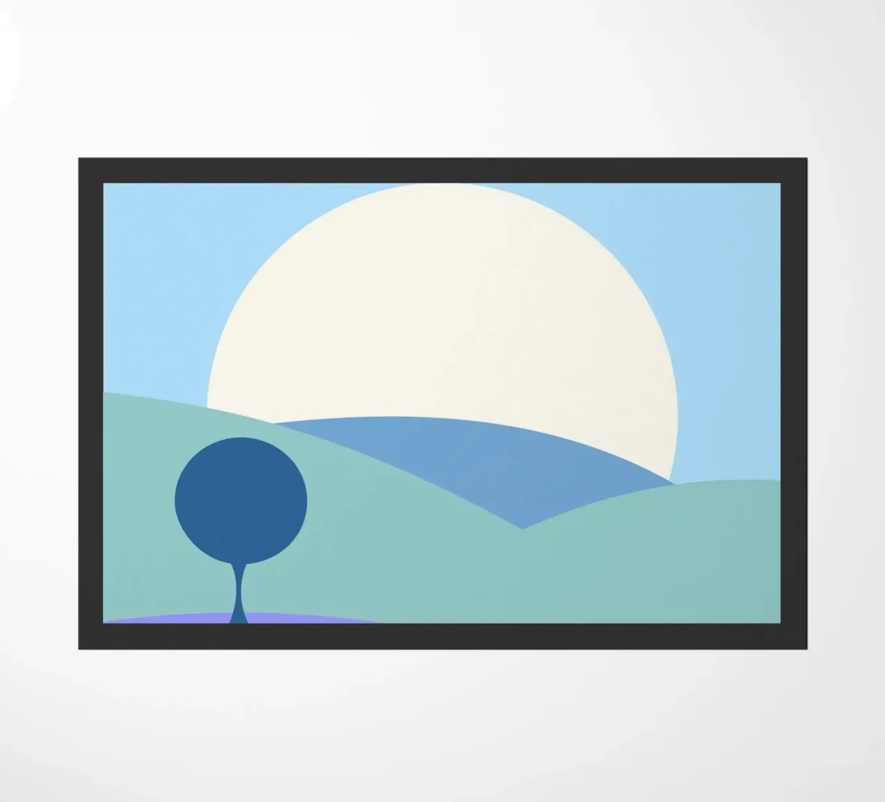 simple colinas luna felpudo de pastel color shape